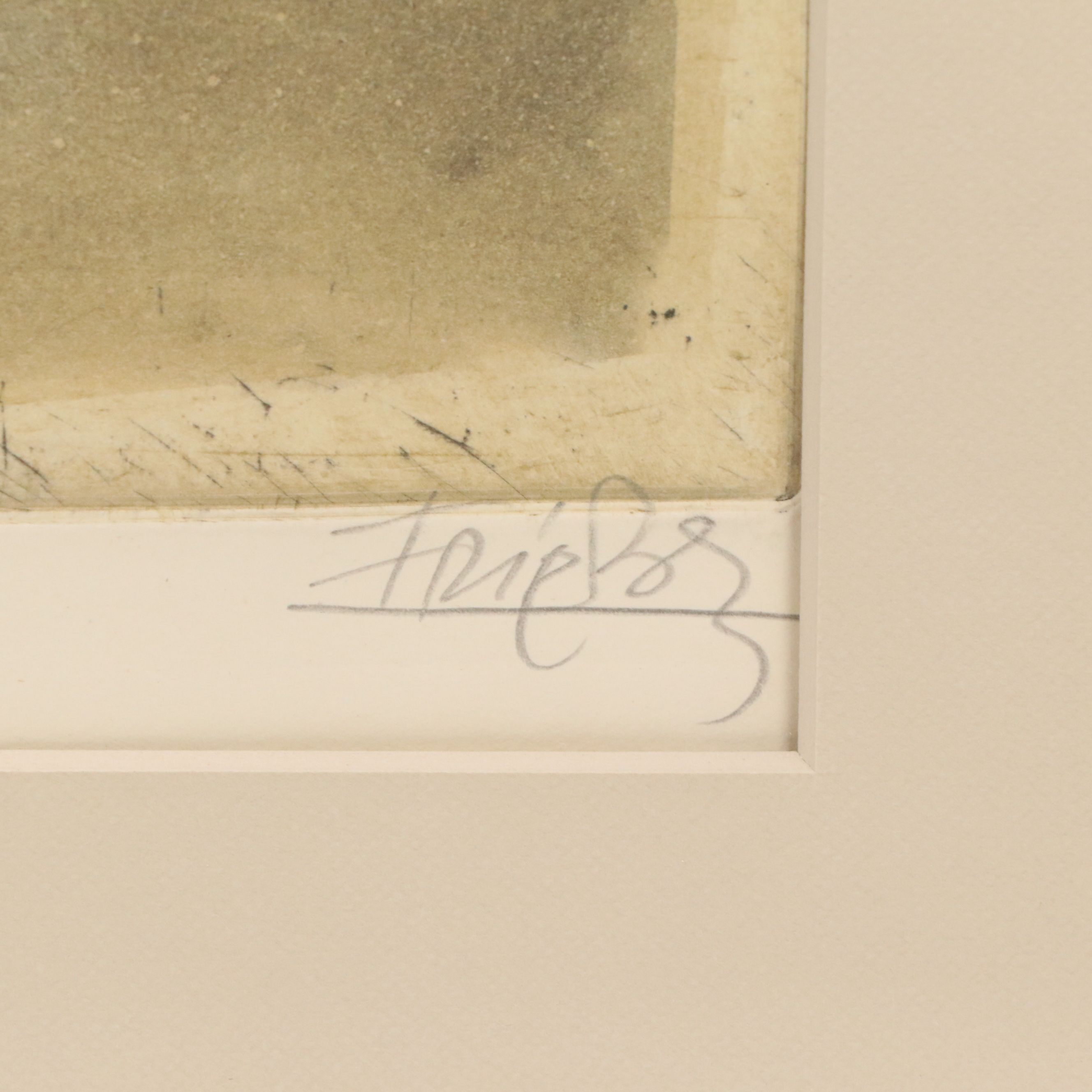 Johnny Friedlænder Etching with Aquatint "Collines," 1964