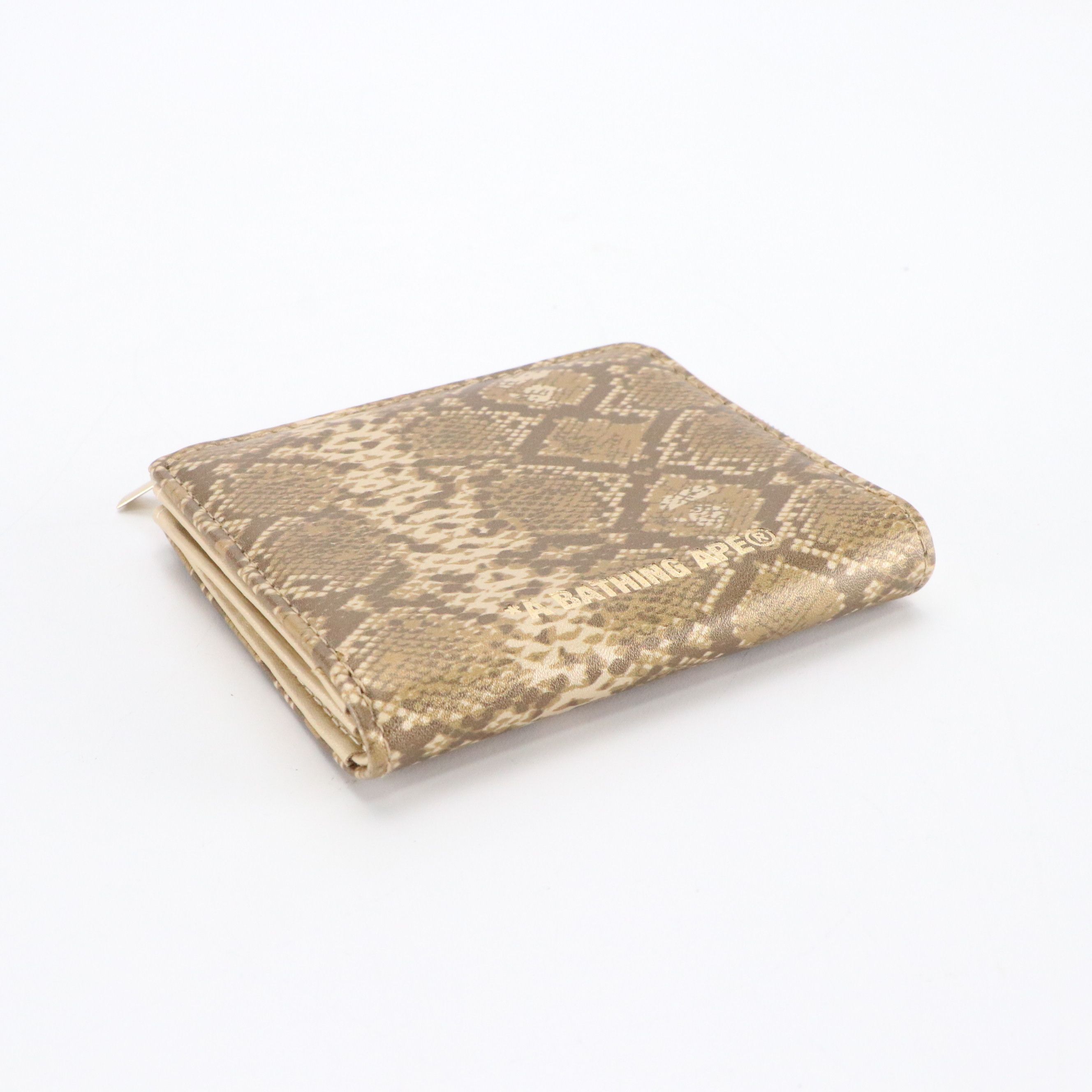 A Bathing Ape Snake Print Zip Wallet, Coach Signature Canvas Wallet, Other Pouch