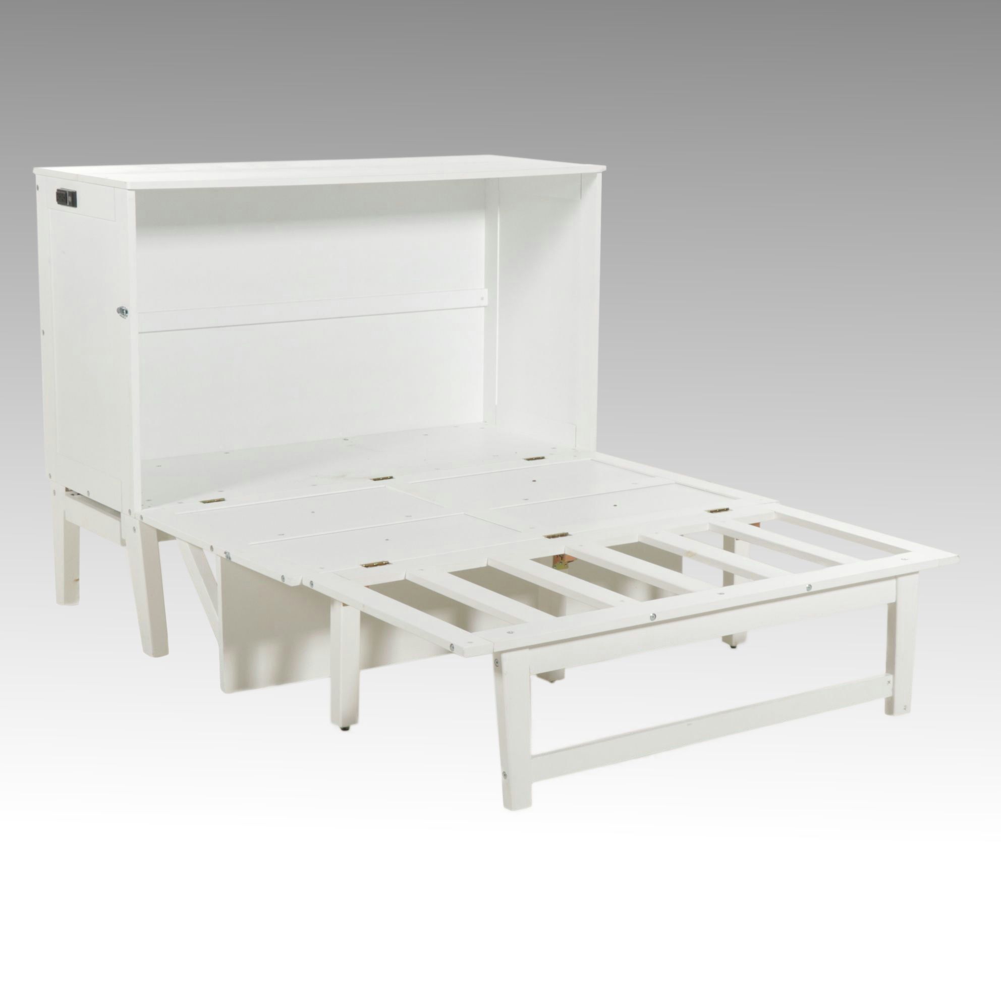 Harper & Bright Designs White Murphy Bed Cabinet