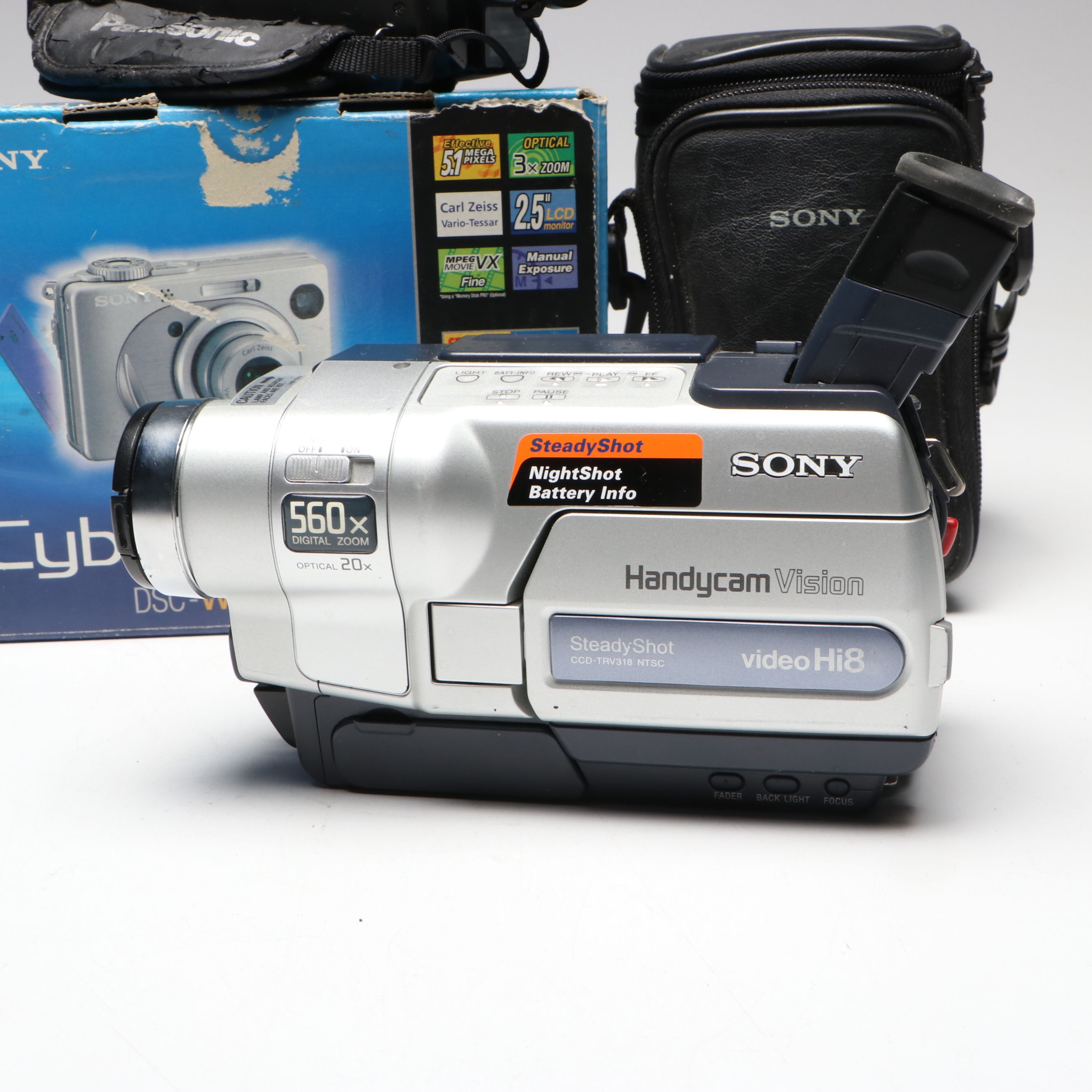 Sony and Panasonic Camcorders with Other Sony Cyber-Shot Point and Shoot Cameras