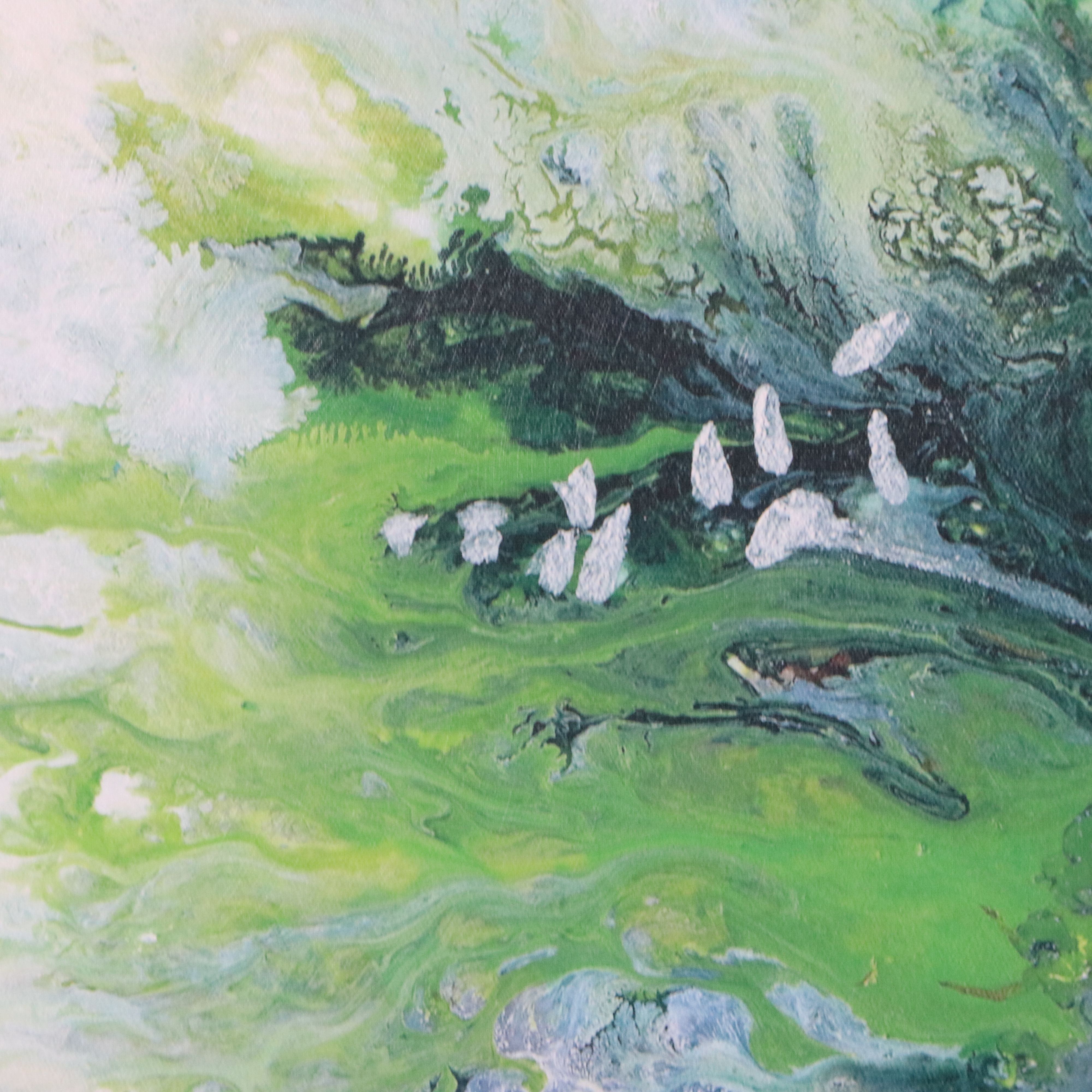 Large-Scale Abstract Giclée After Natasha Barnes "Imperial Frost," 21st Century