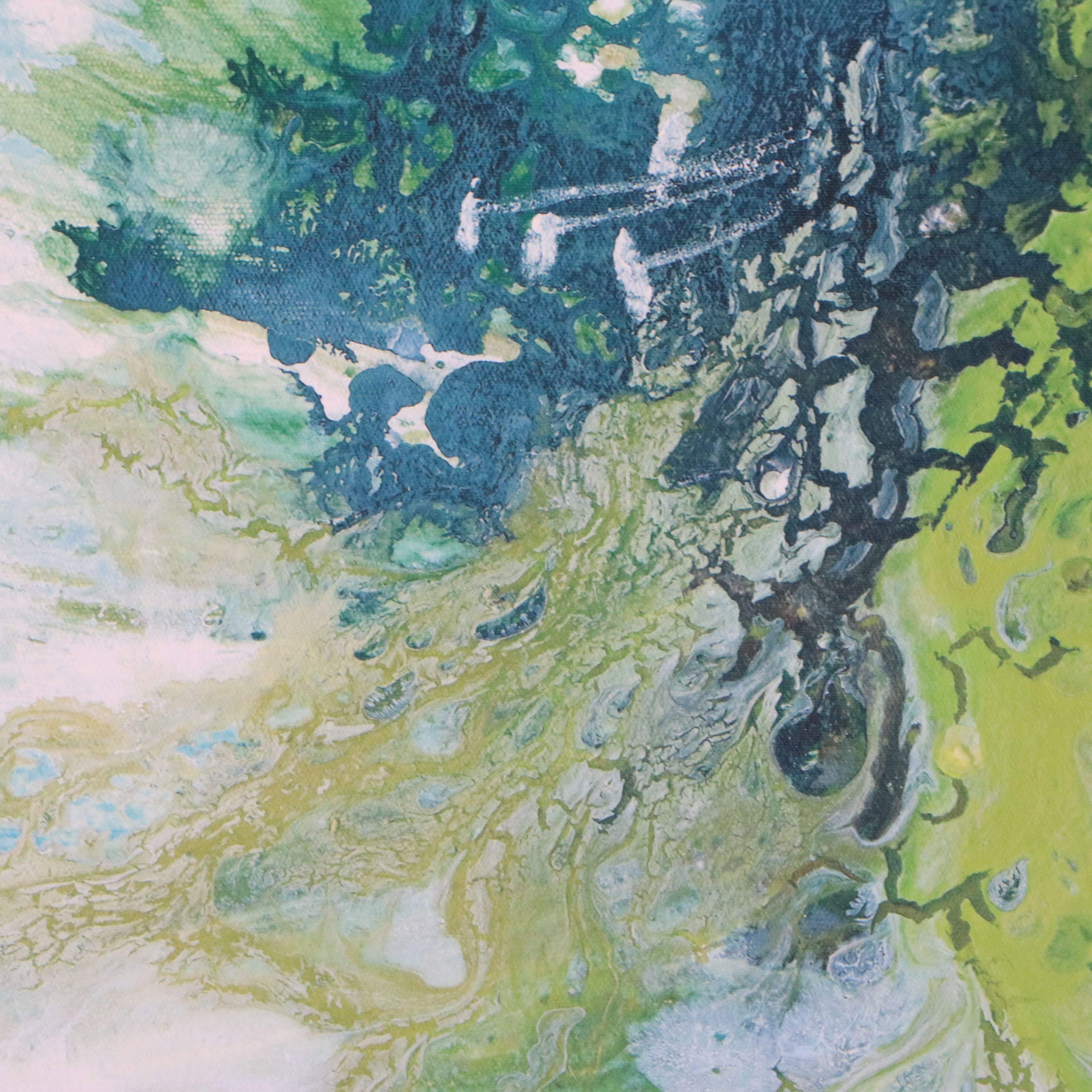 Large-Scale Abstract Giclée After Natasha Barnes "Imperial Frost," 21st Century