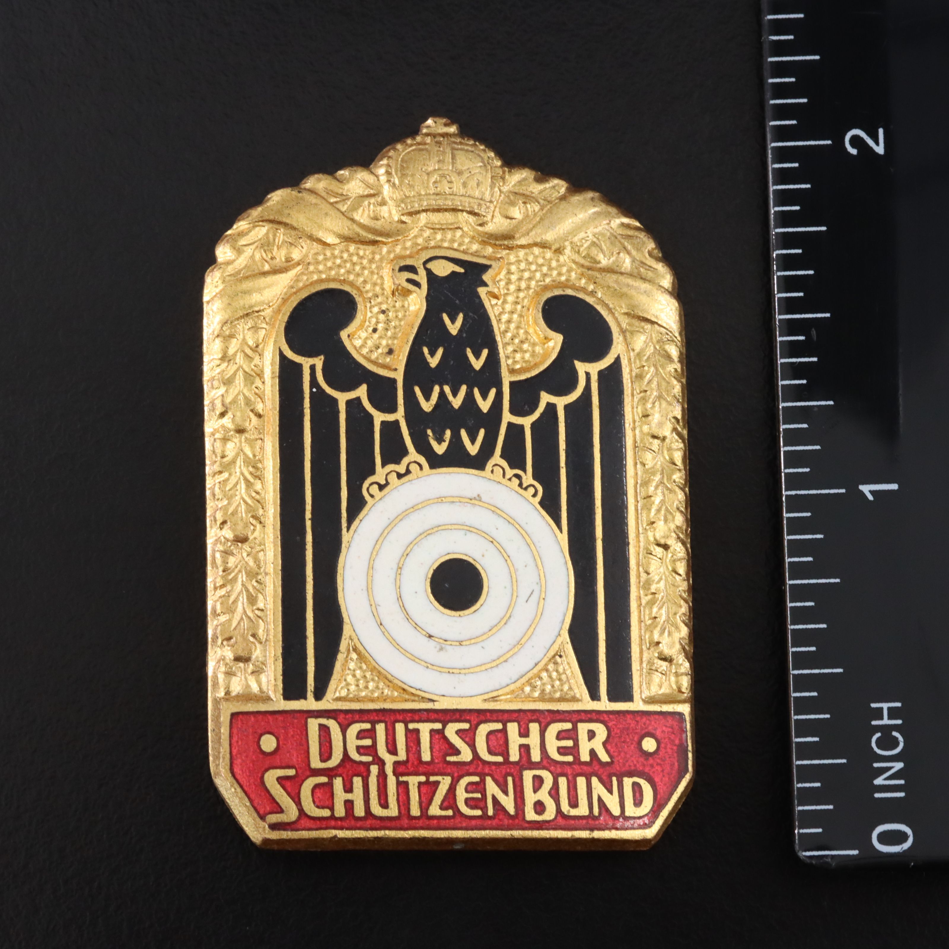 1950s German Shooting Federation Emblem and Vintage Grenadier Enamel Pins