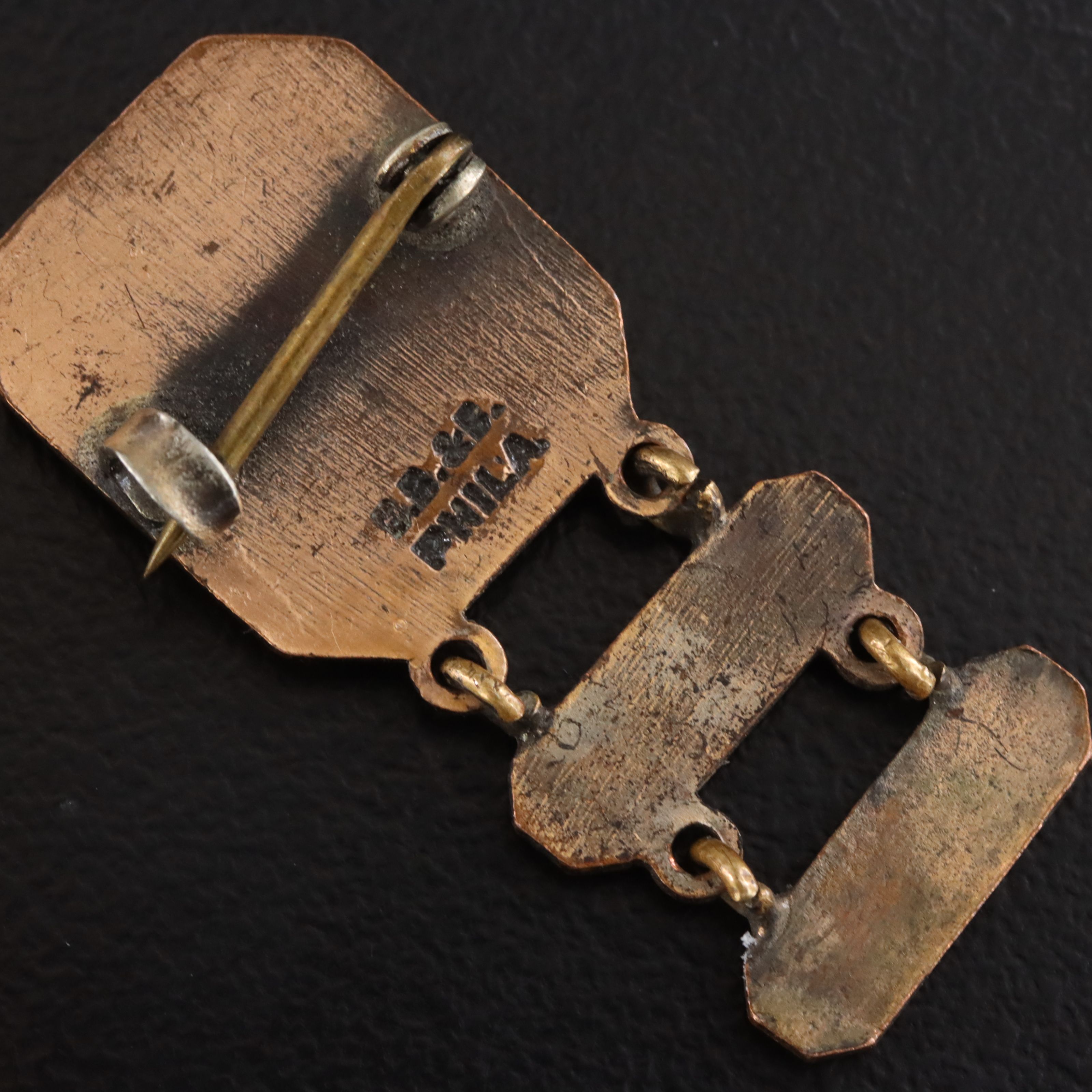 1950s German Shooting Federation Emblem and Vintage Grenadier Enamel Pins
