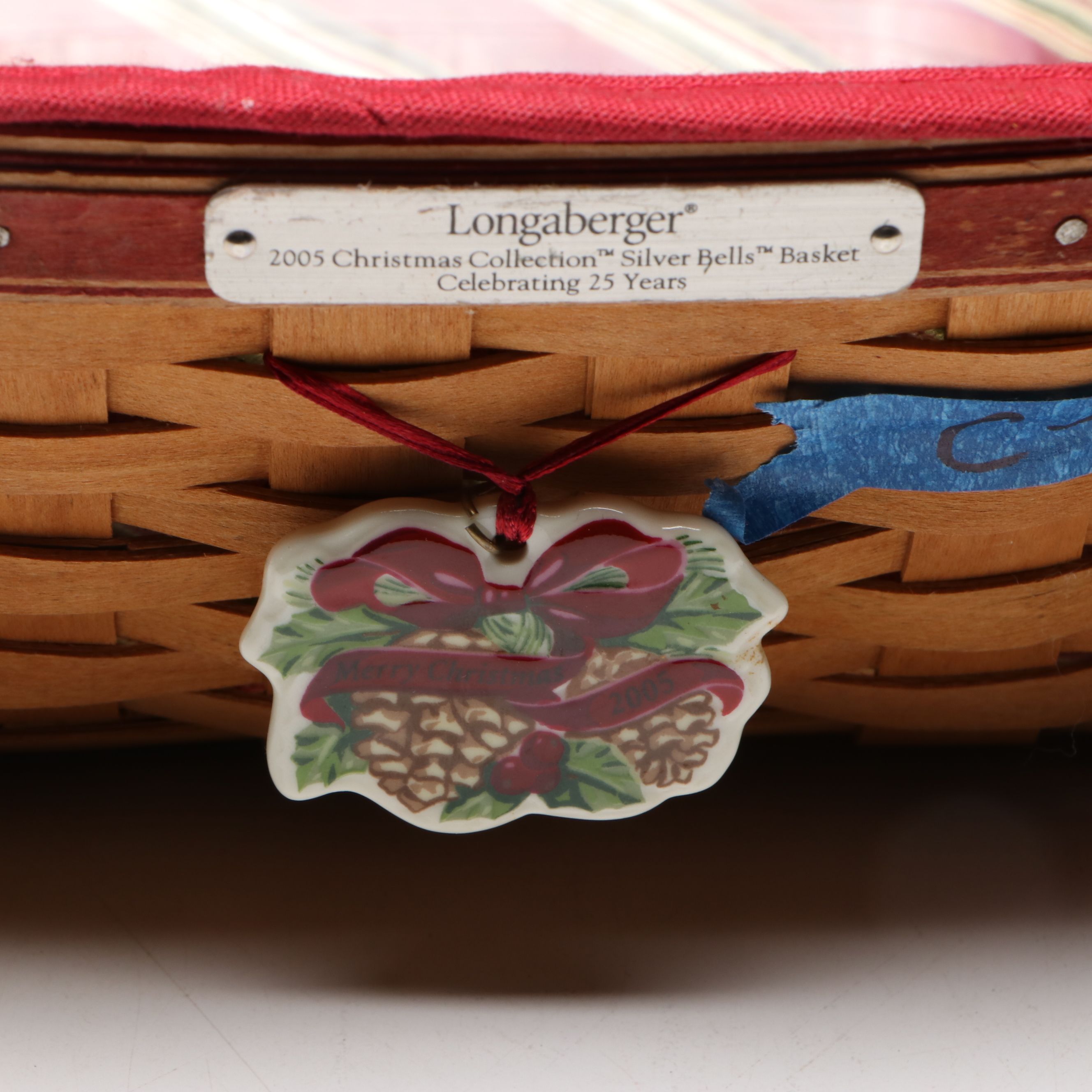 Longaberger Christmas Collection Baskets and Ceramic Casserole Dish