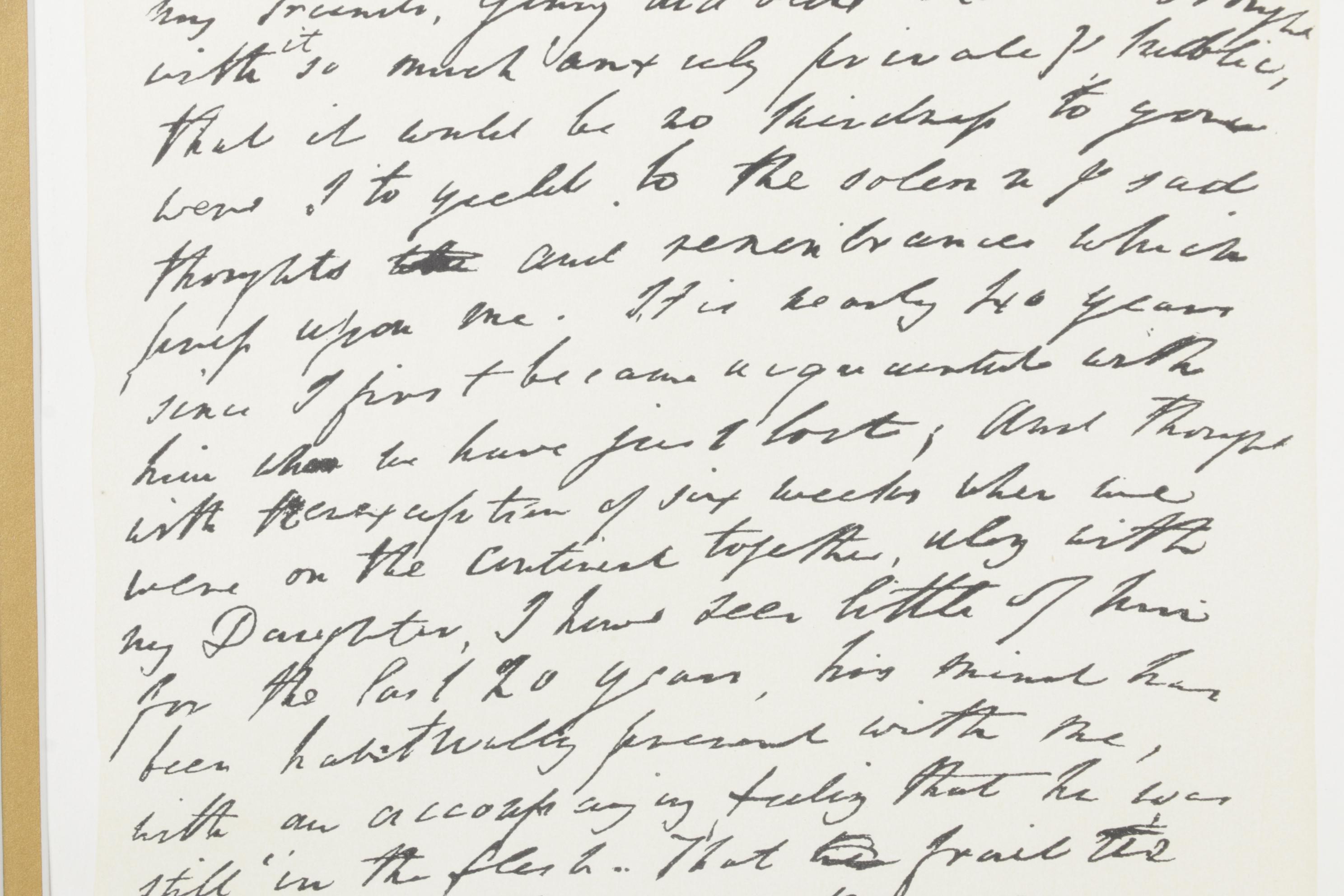 Wordsworth Fascimile 1834 Manuscript Note from "Universal Classic Manuscripts"