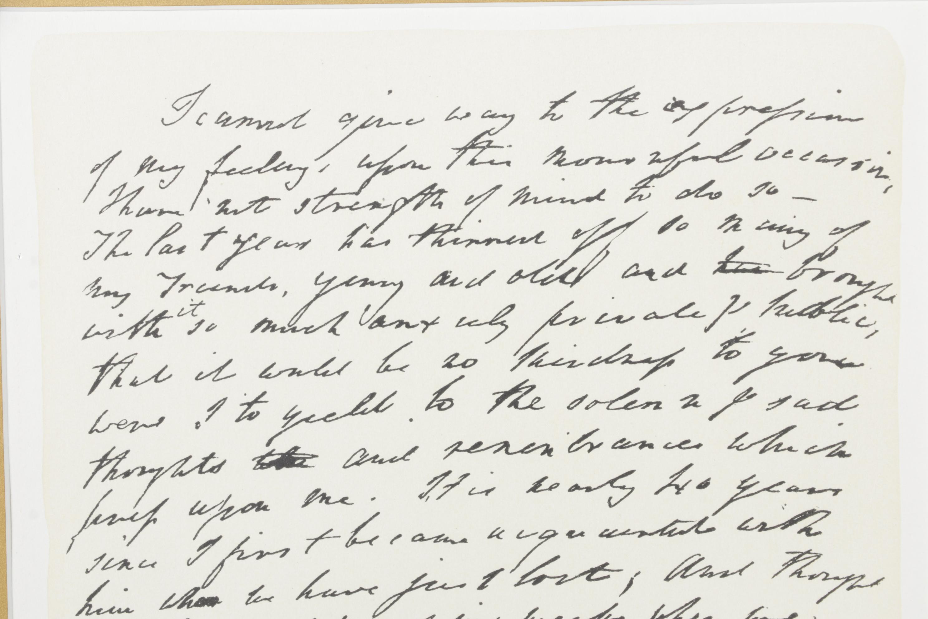 Wordsworth Fascimile 1834 Manuscript Note from "Universal Classic Manuscripts"