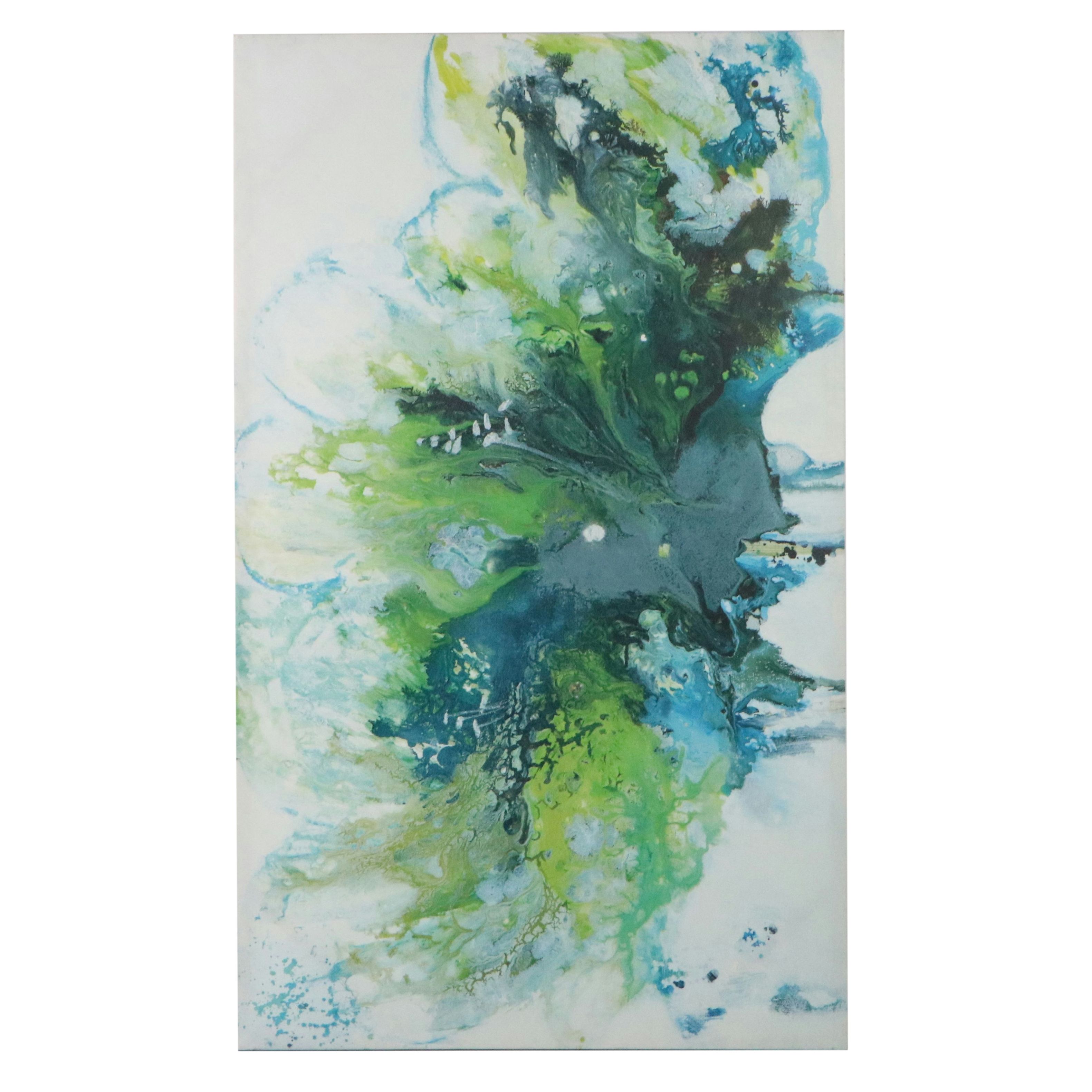 Large-Scale Abstract Giclée After Natasha Barnes "Imperial Frost," 21st Century