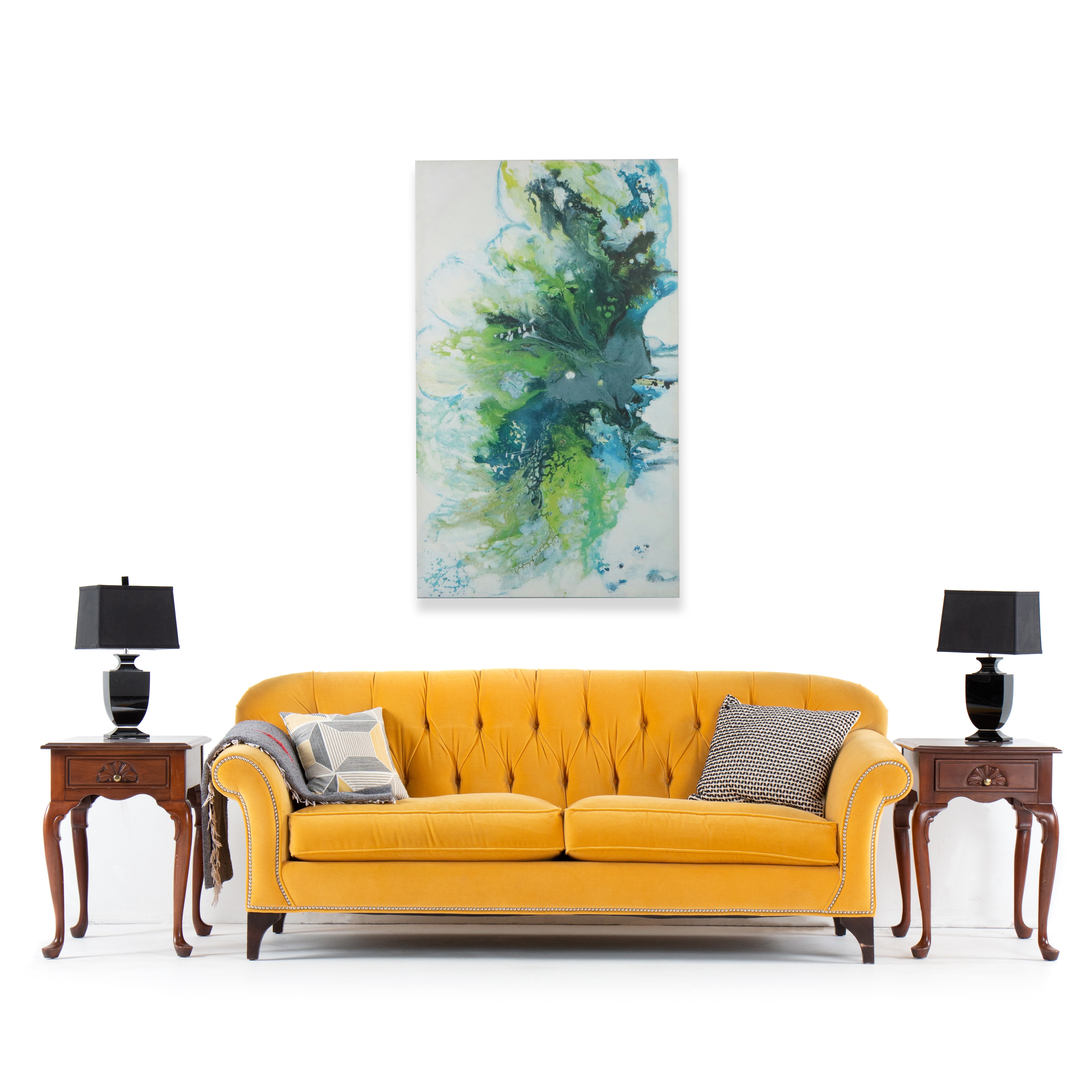 Large-Scale Abstract Giclée After Natasha Barnes "Imperial Frost," 21st Century