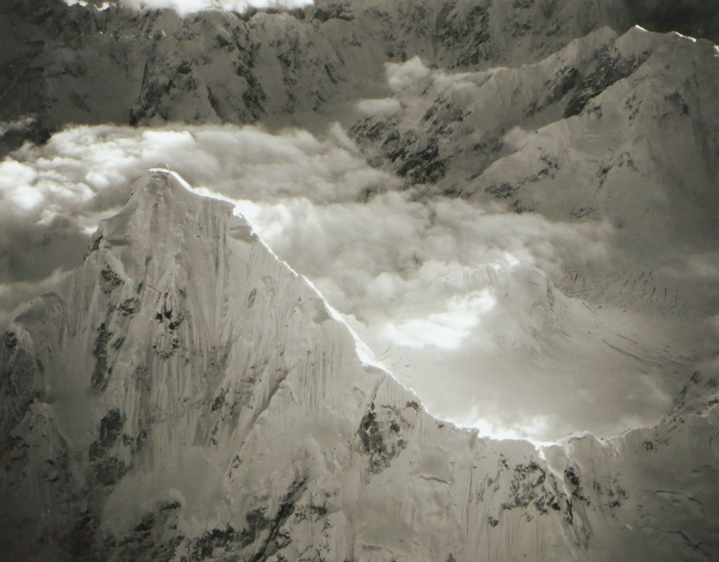 Bradford Washburn Silver Gelatin Photograph "Mt. Huntington, Twilight," 1964