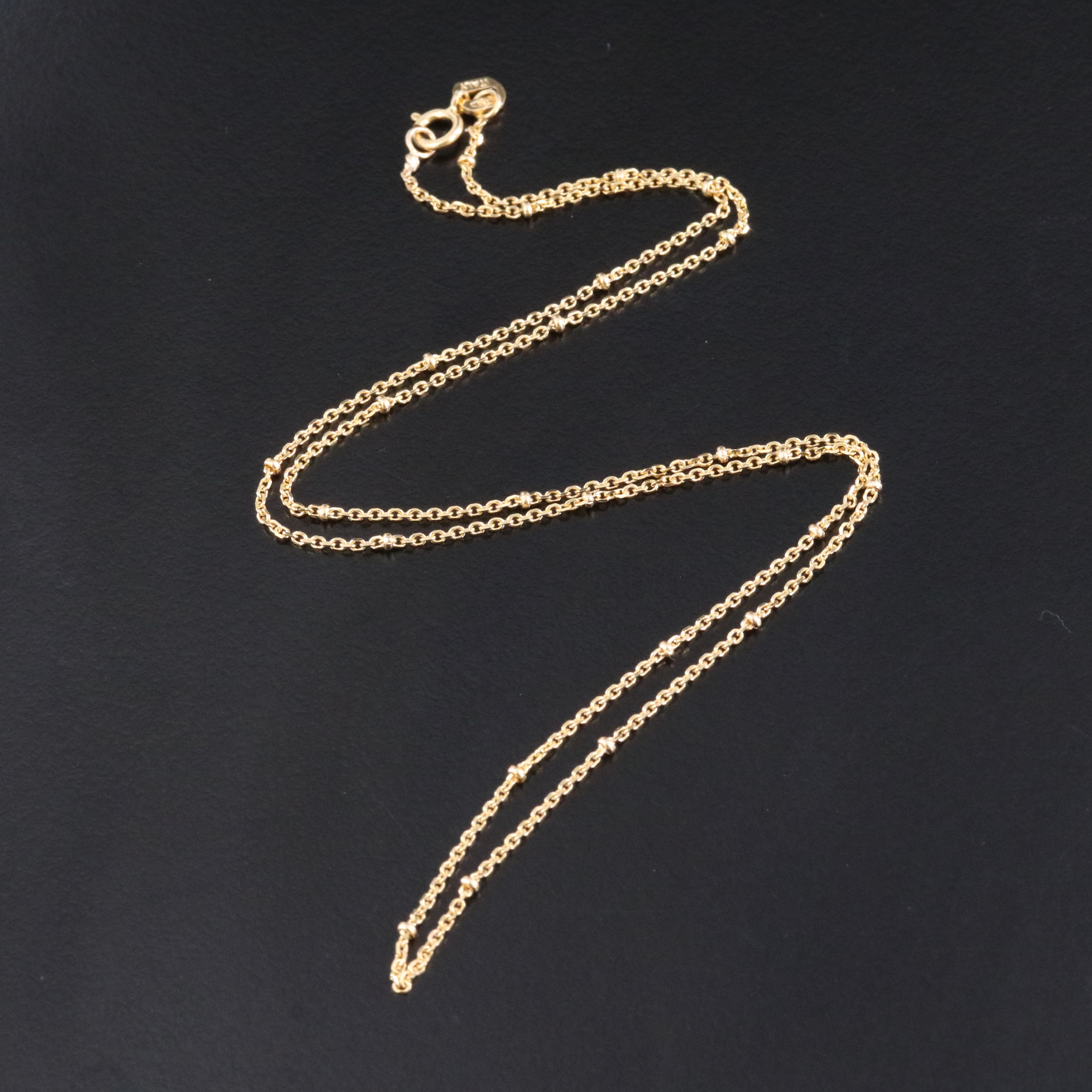 18K Bead Station Necklace