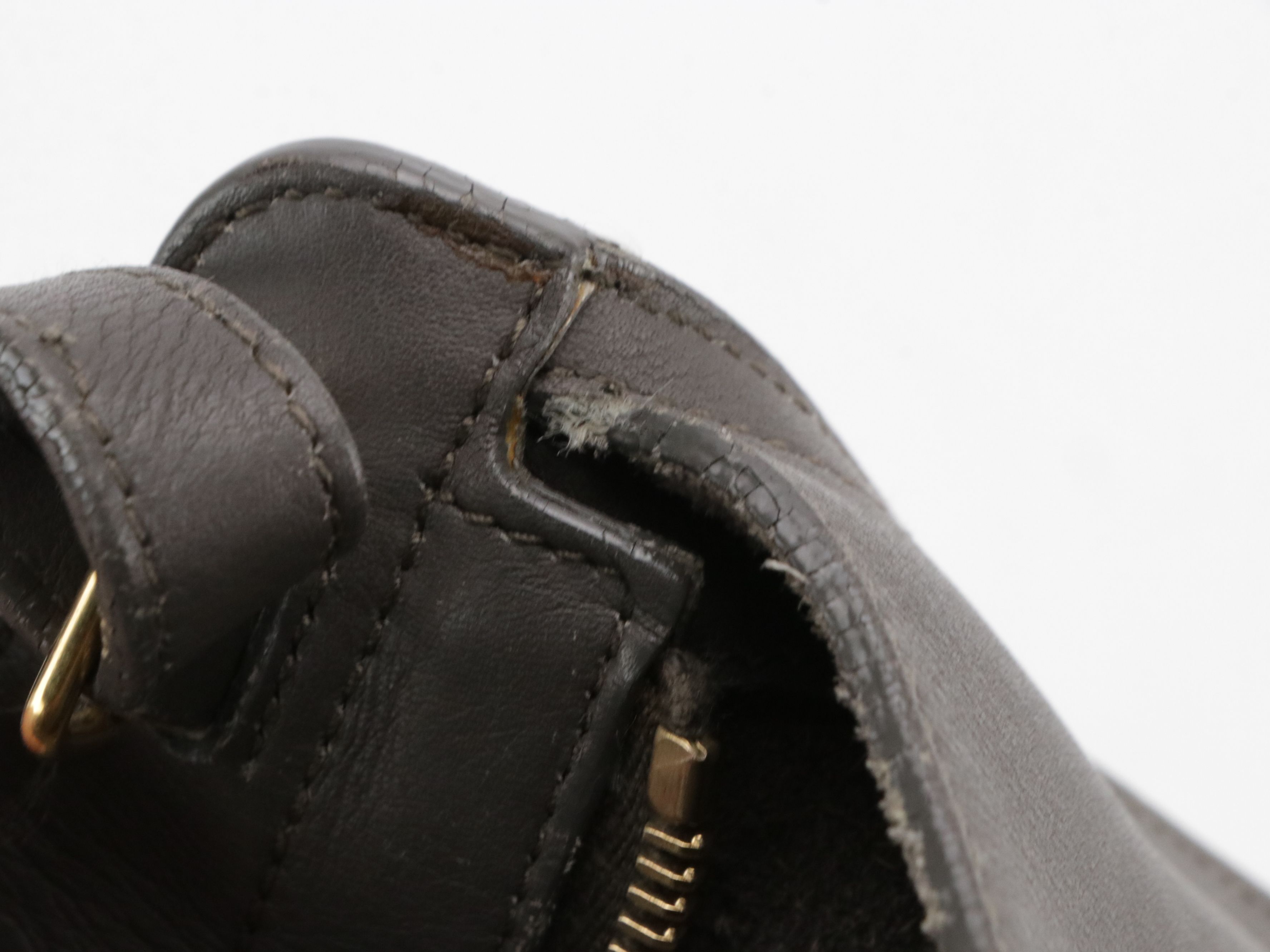 Saint Laurent Small Classic Y Cabas Two-Way Bag in Gray Calfskin Leather