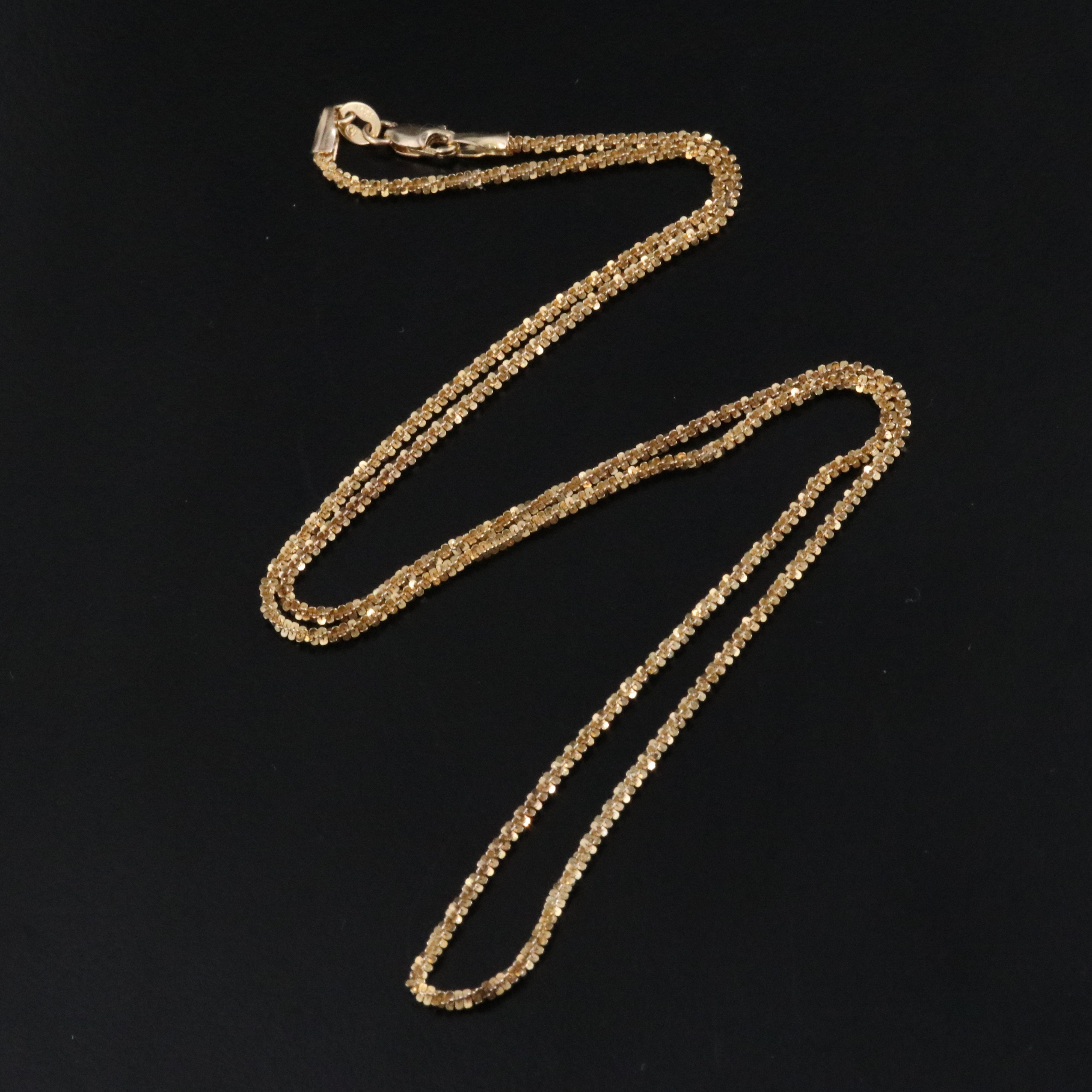 14K Sparkle Chain Necklace