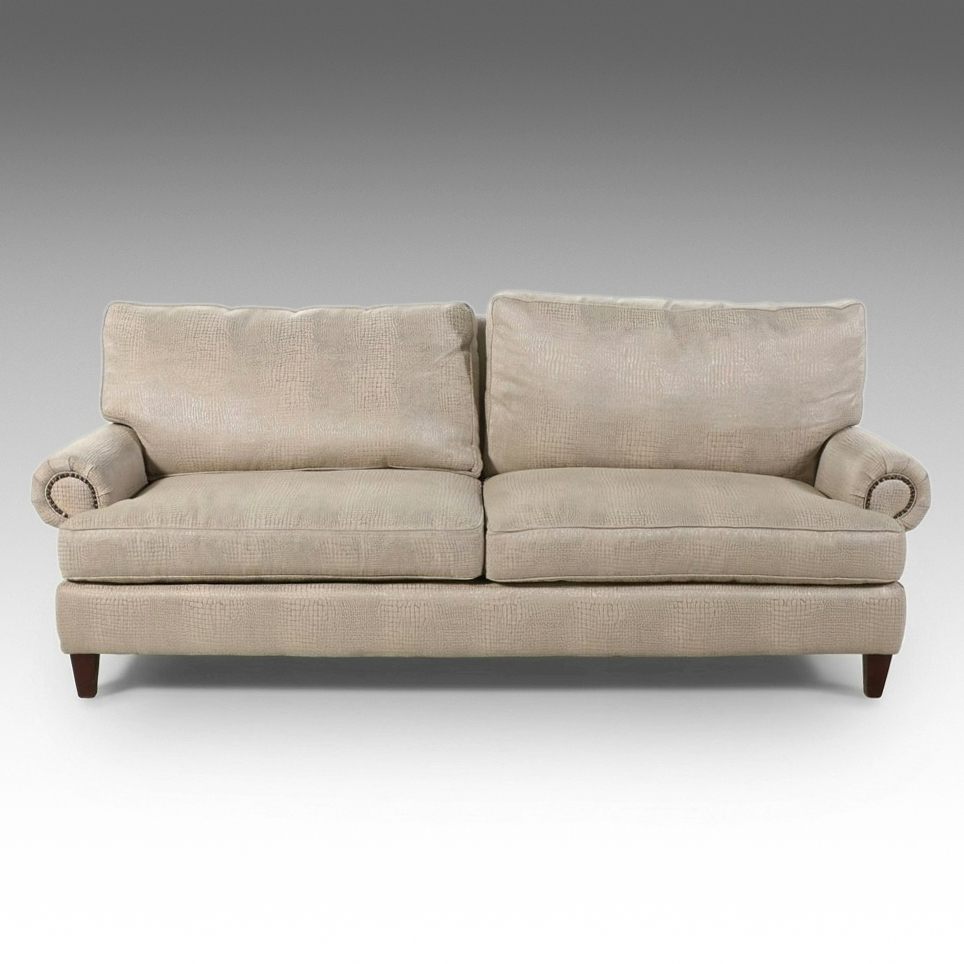 Simple Elegance Upholstered Two-Cushion Sofa