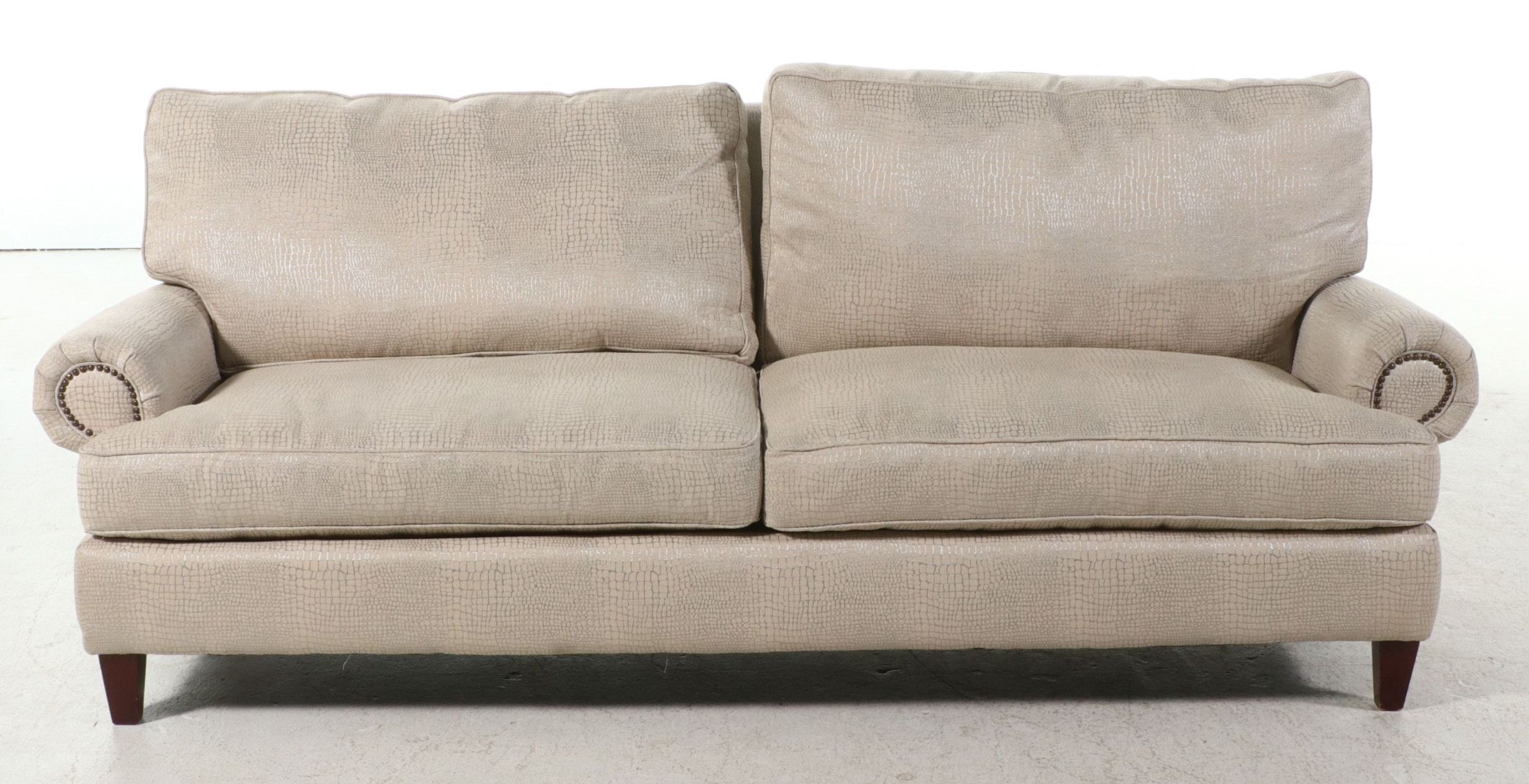 Simple Elegance Upholstered Two-Cushion Sofa