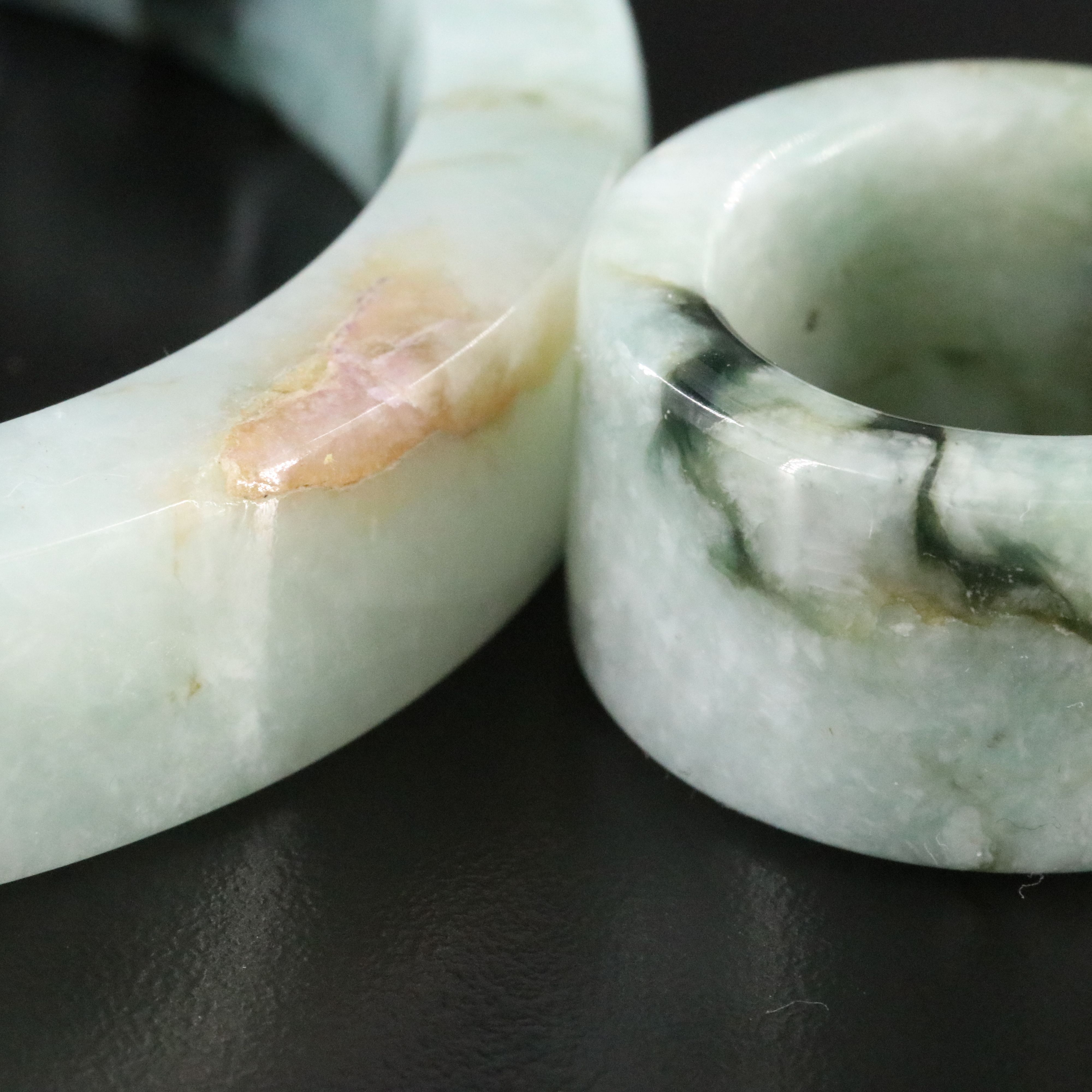 Jadeite Hololith Ring and Bracelet