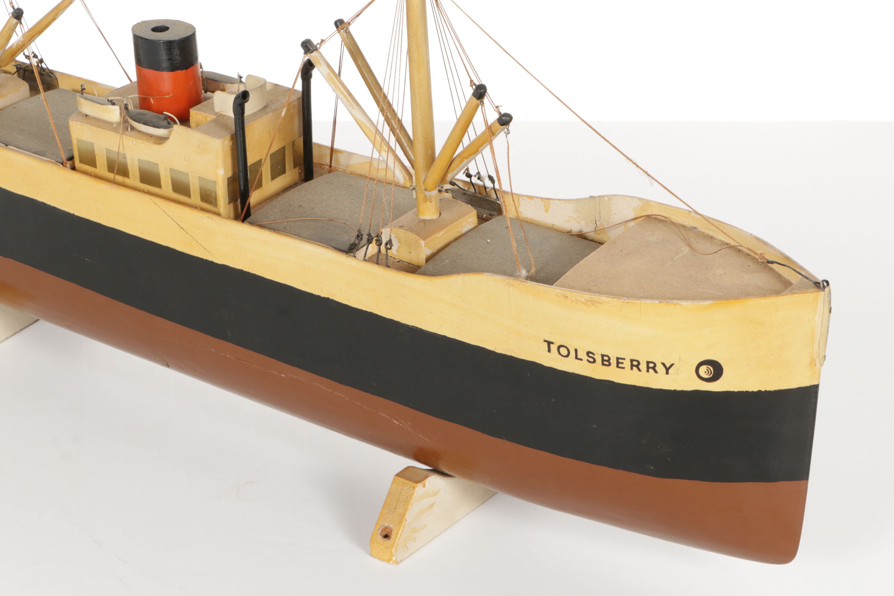 Tolsberry Handcrafted Wooden Model Cargo Ship, Boat Clock Base & More