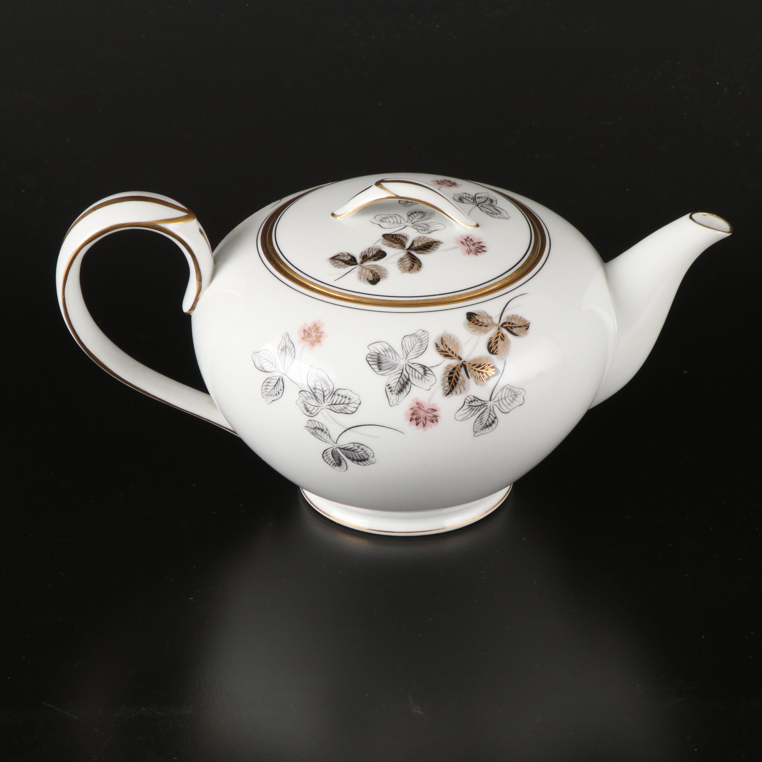 Noritake Floral and Leaf Motif Bone China Teaware