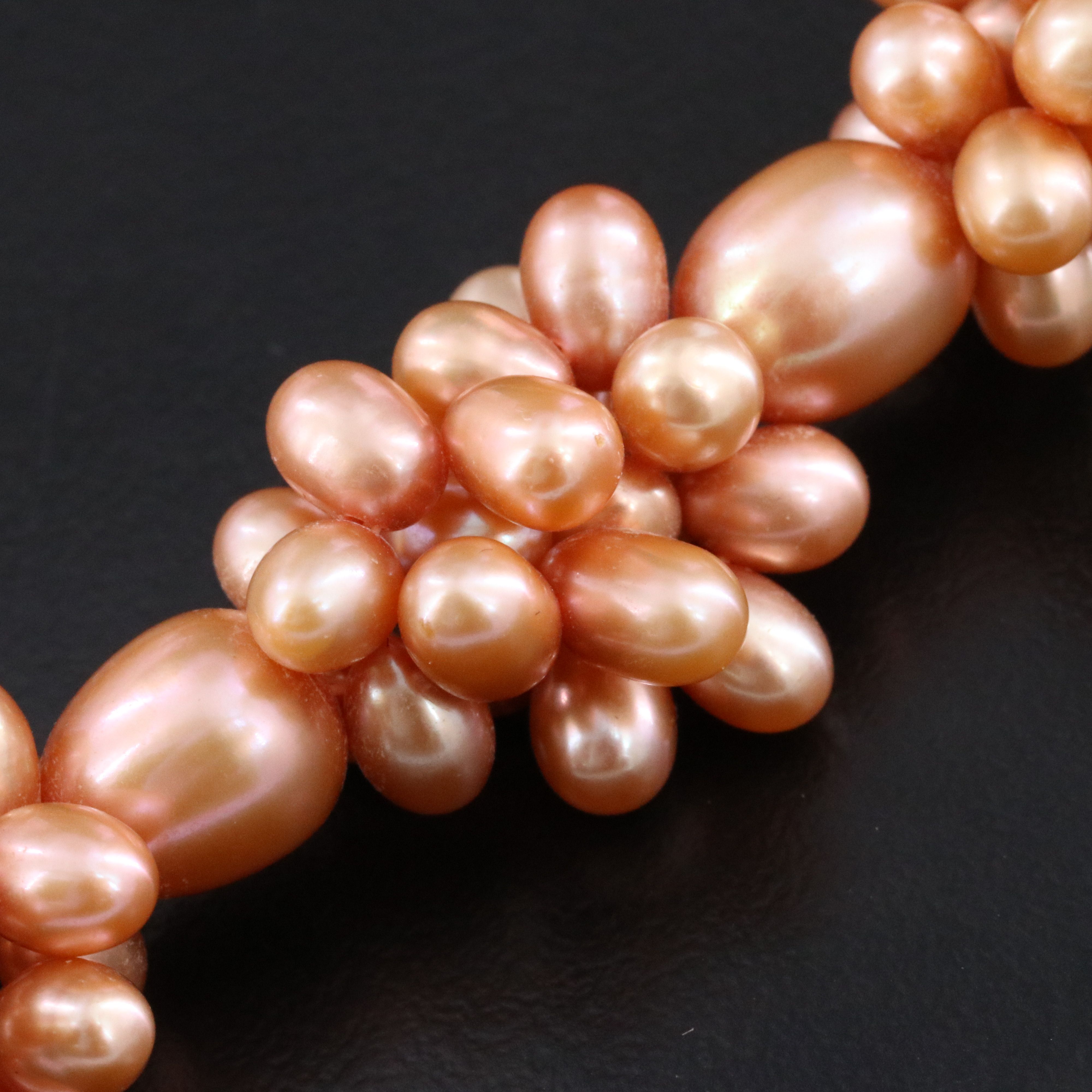 Pearl Cluster Necklace with 14K Clasp