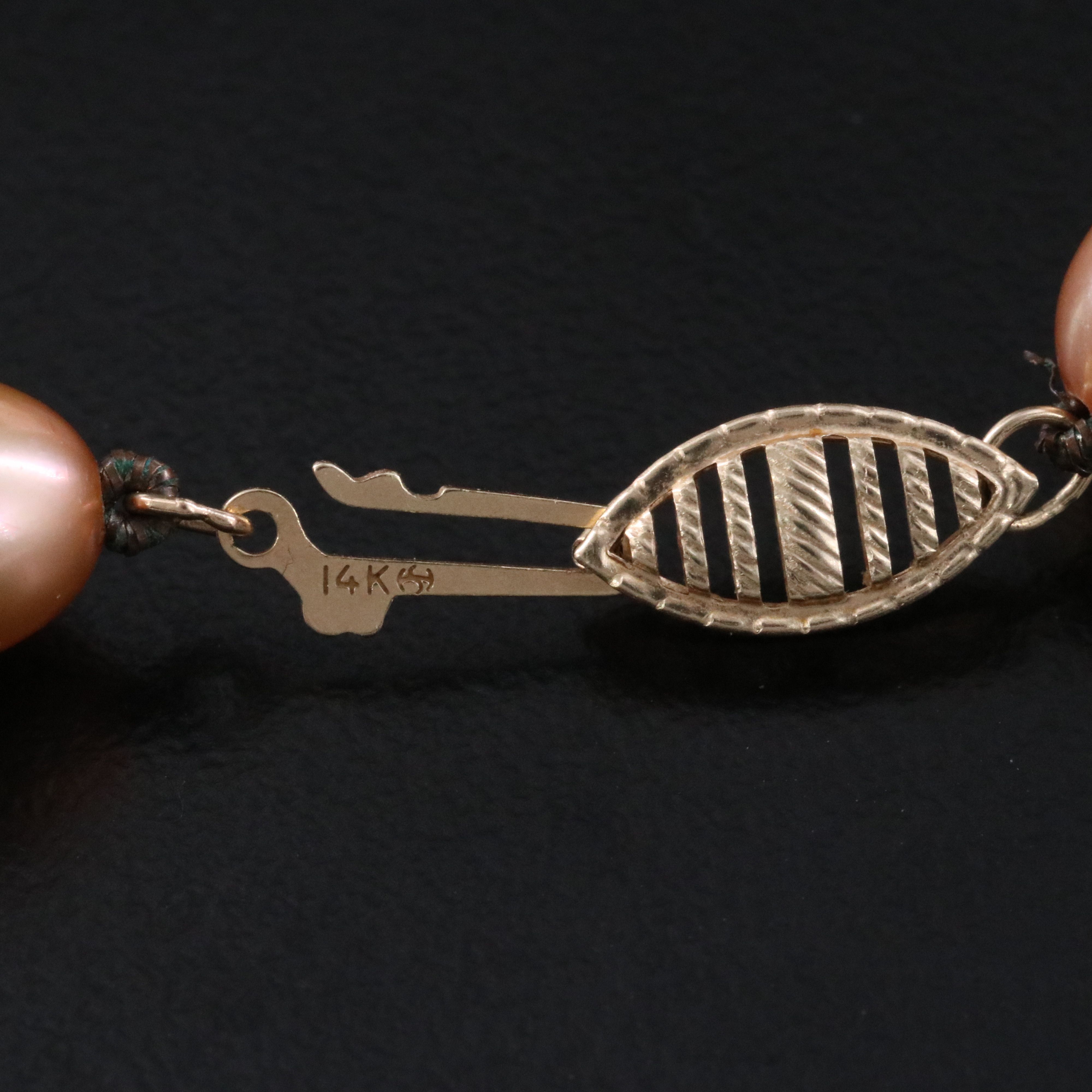 Pearl Cluster Necklace with 14K Clasp