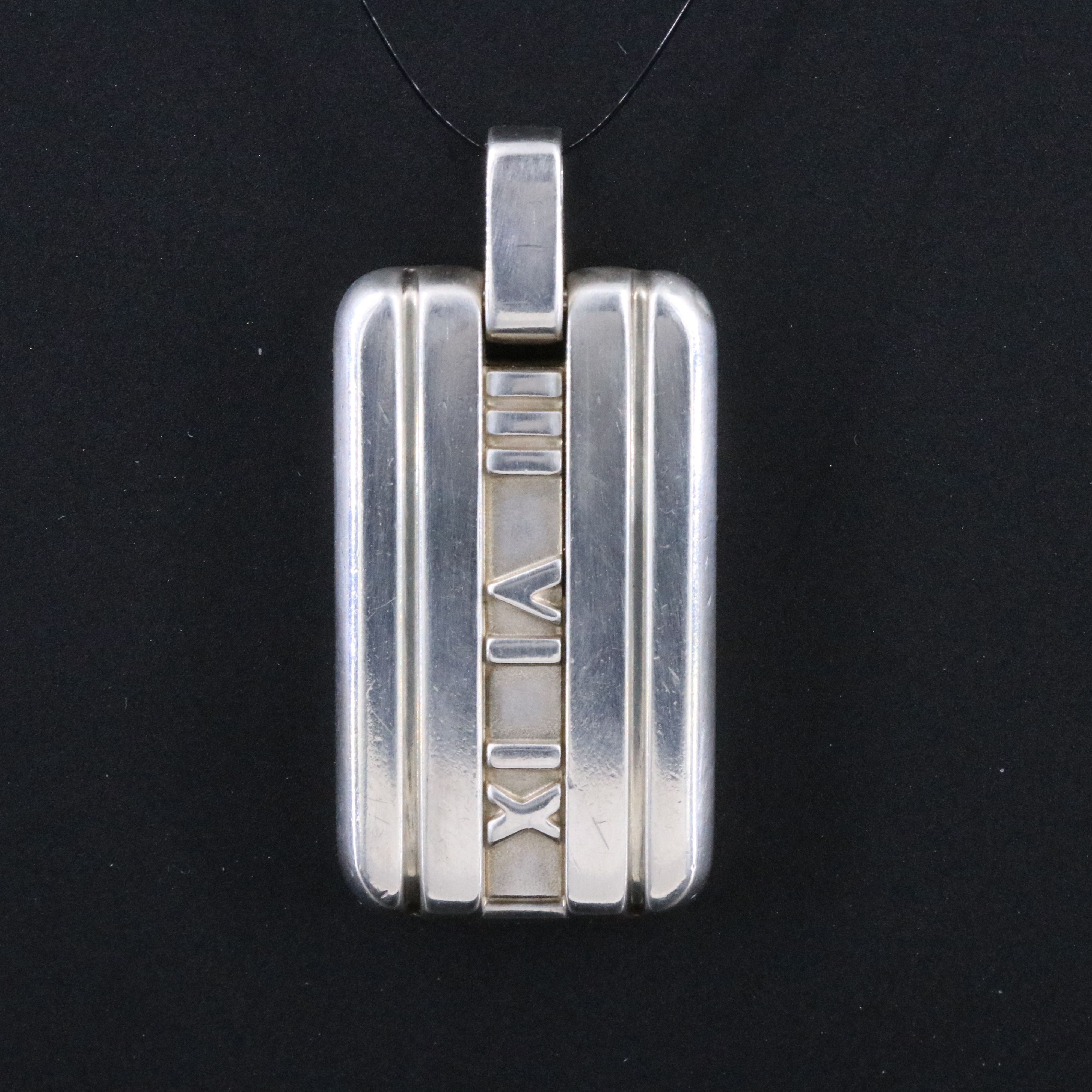 Tiffany & Co. Atlas Sterling Dog Tag Pendant