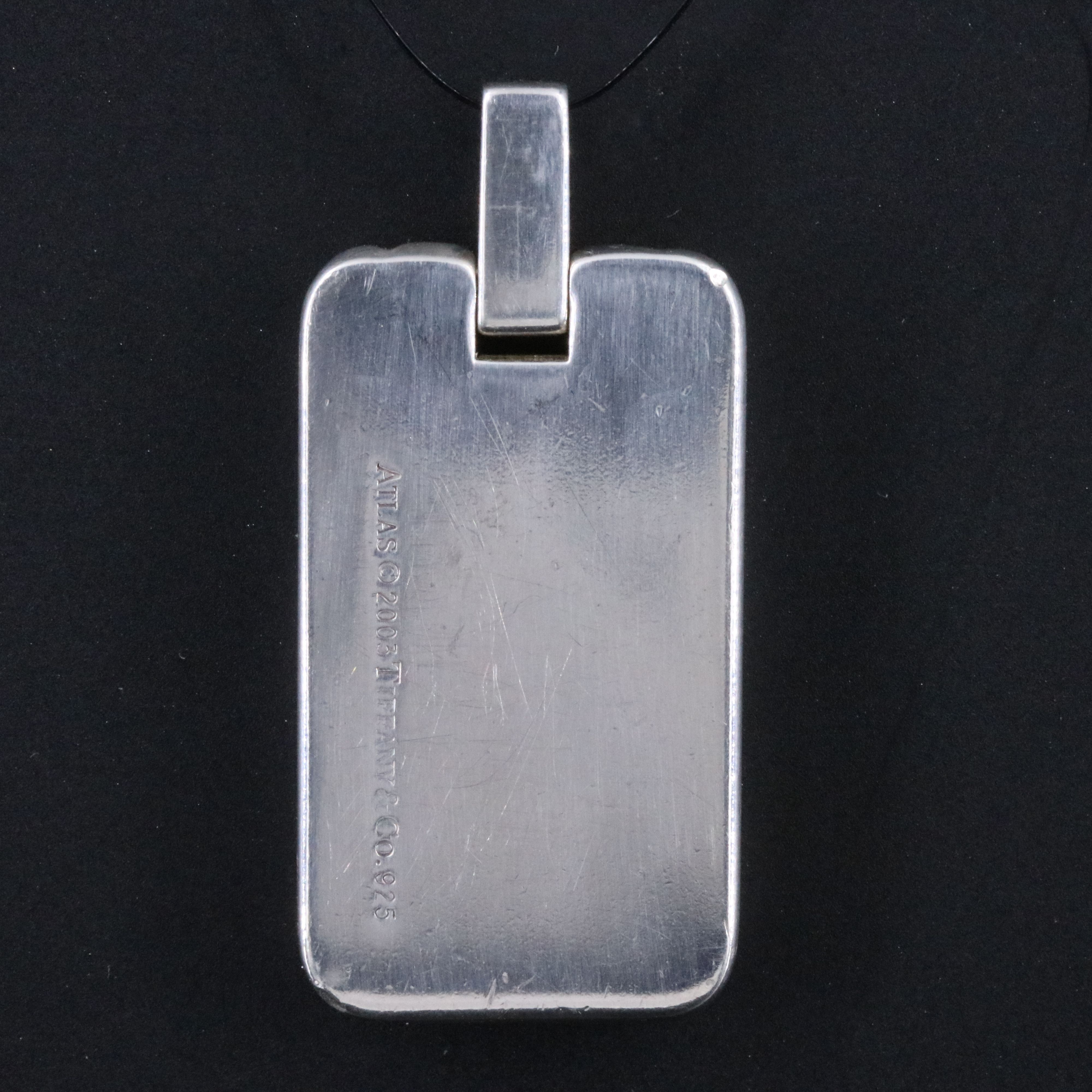 Tiffany & Co. Atlas Sterling Dog Tag Pendant