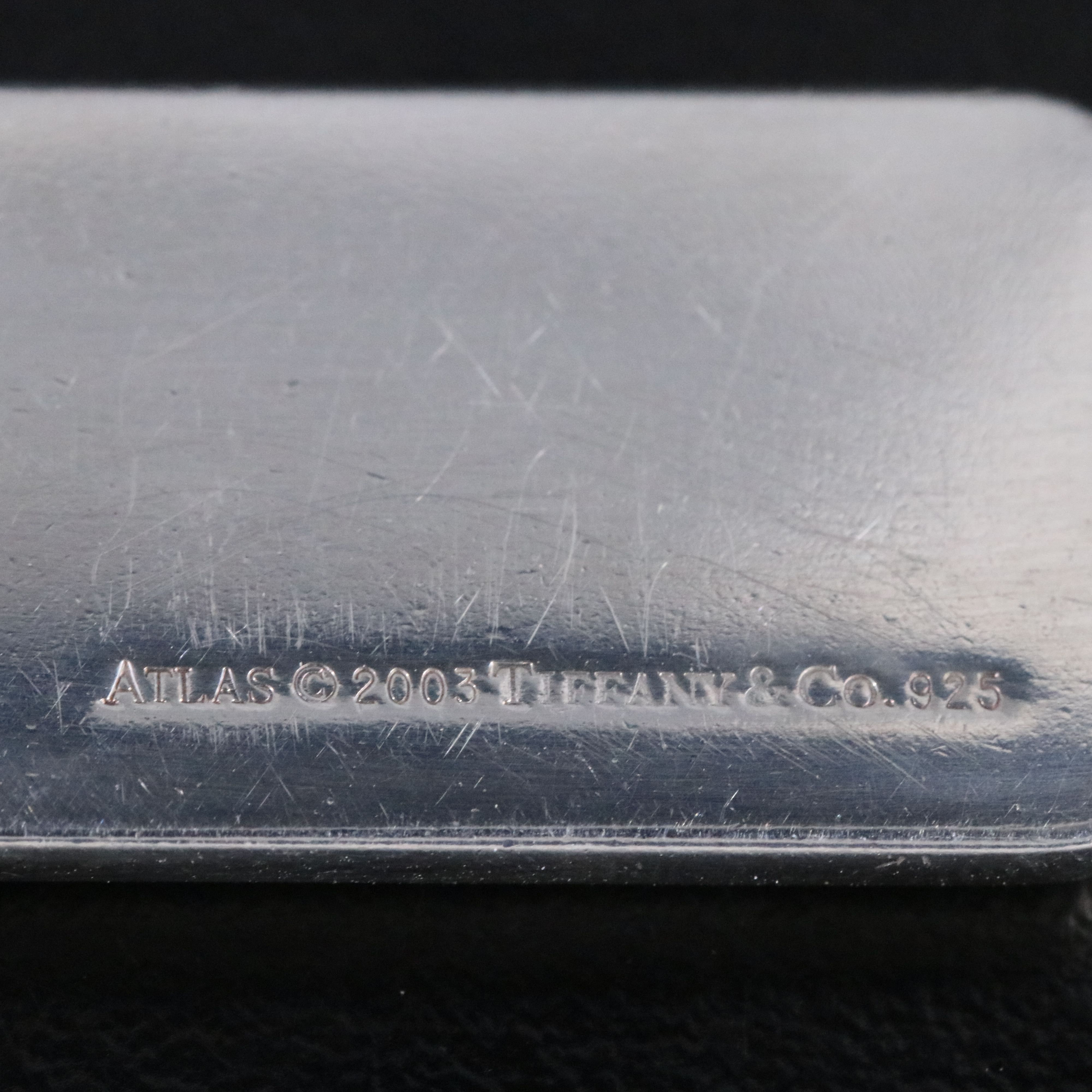 Tiffany & Co. Atlas Sterling Dog Tag Pendant