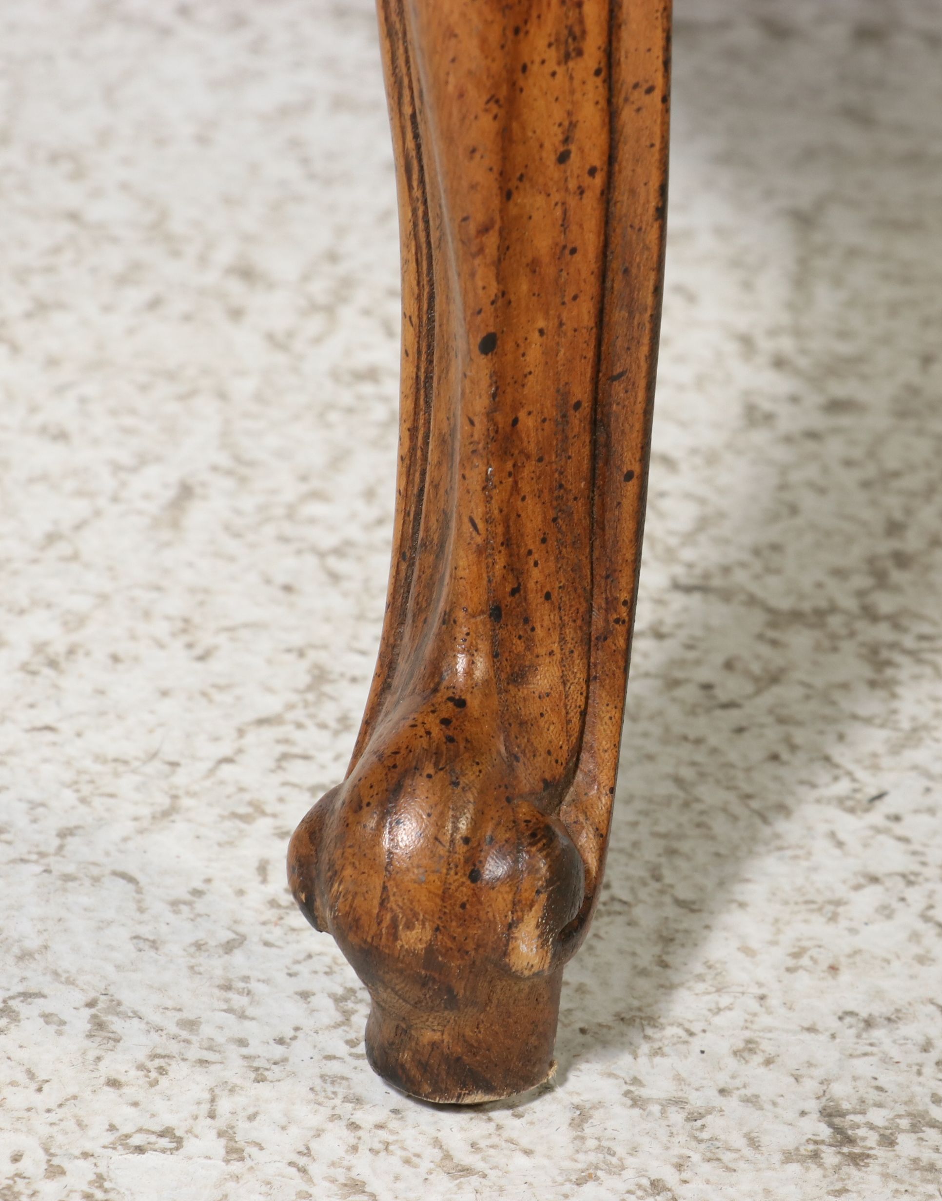 Pair of Louis XV Style Armless Slipper Chairs, Mid-20th Century