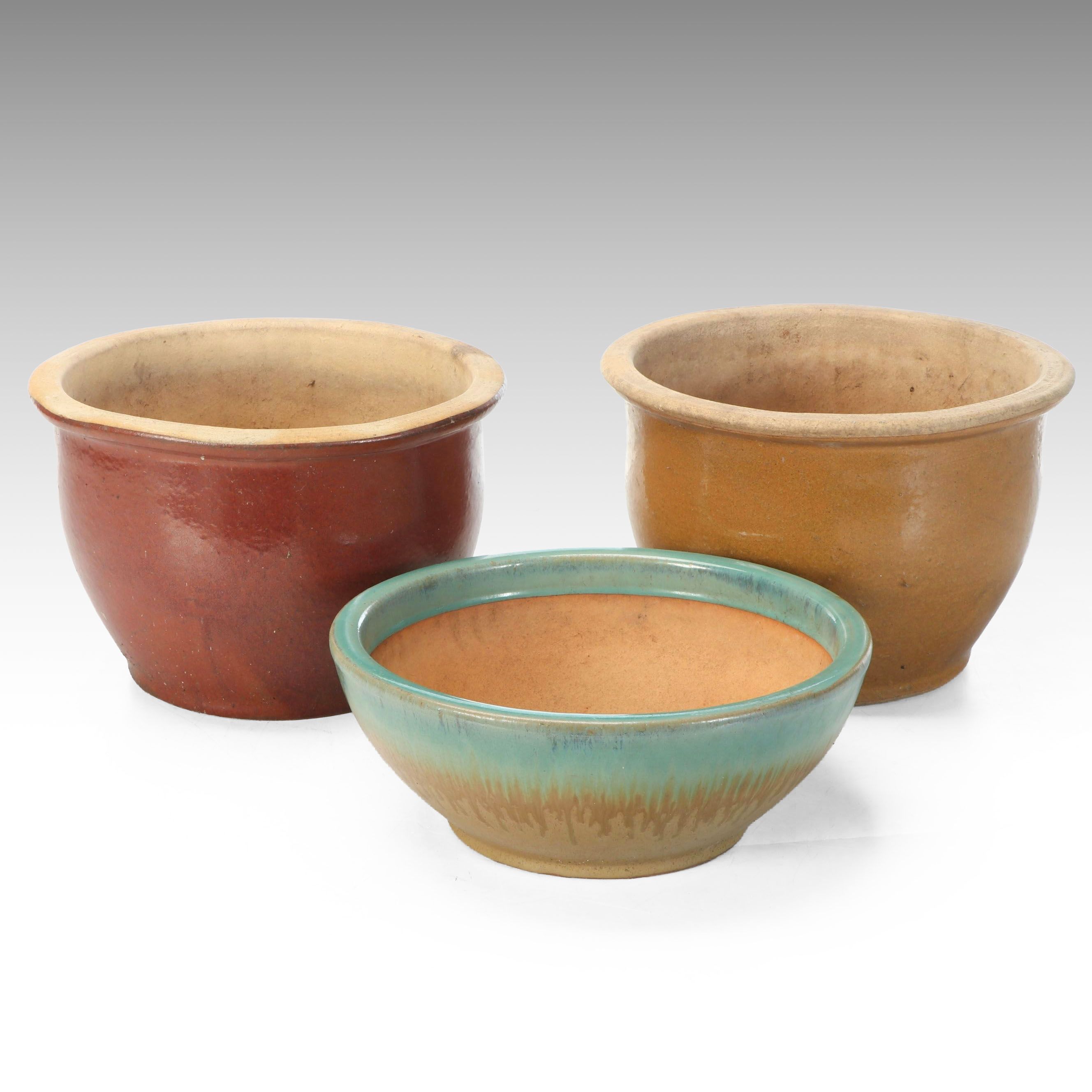 Drip Glaze and Other Ceramic Planters