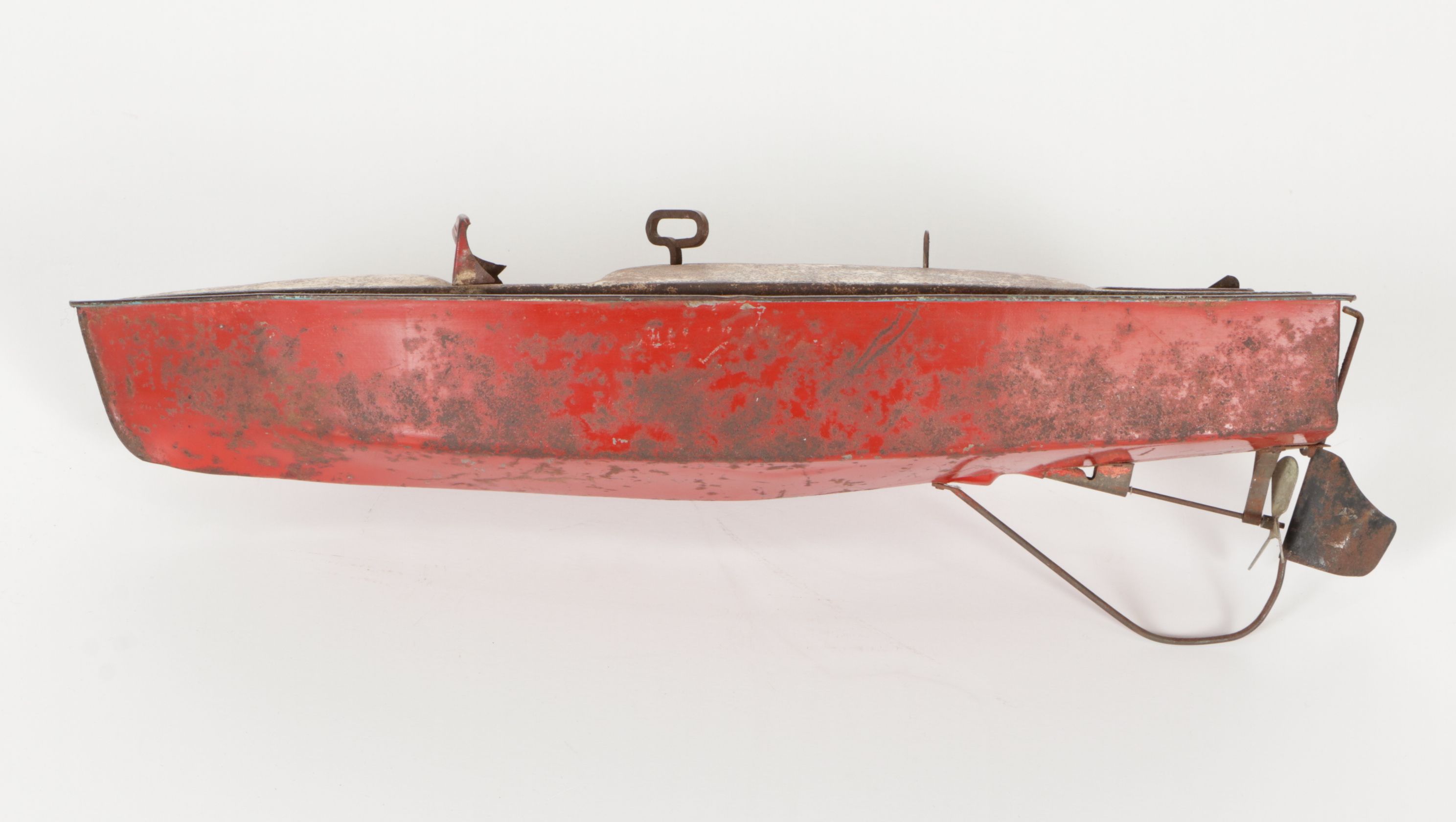 1930s-1940s Model Tin Wind-Up Speed Boat