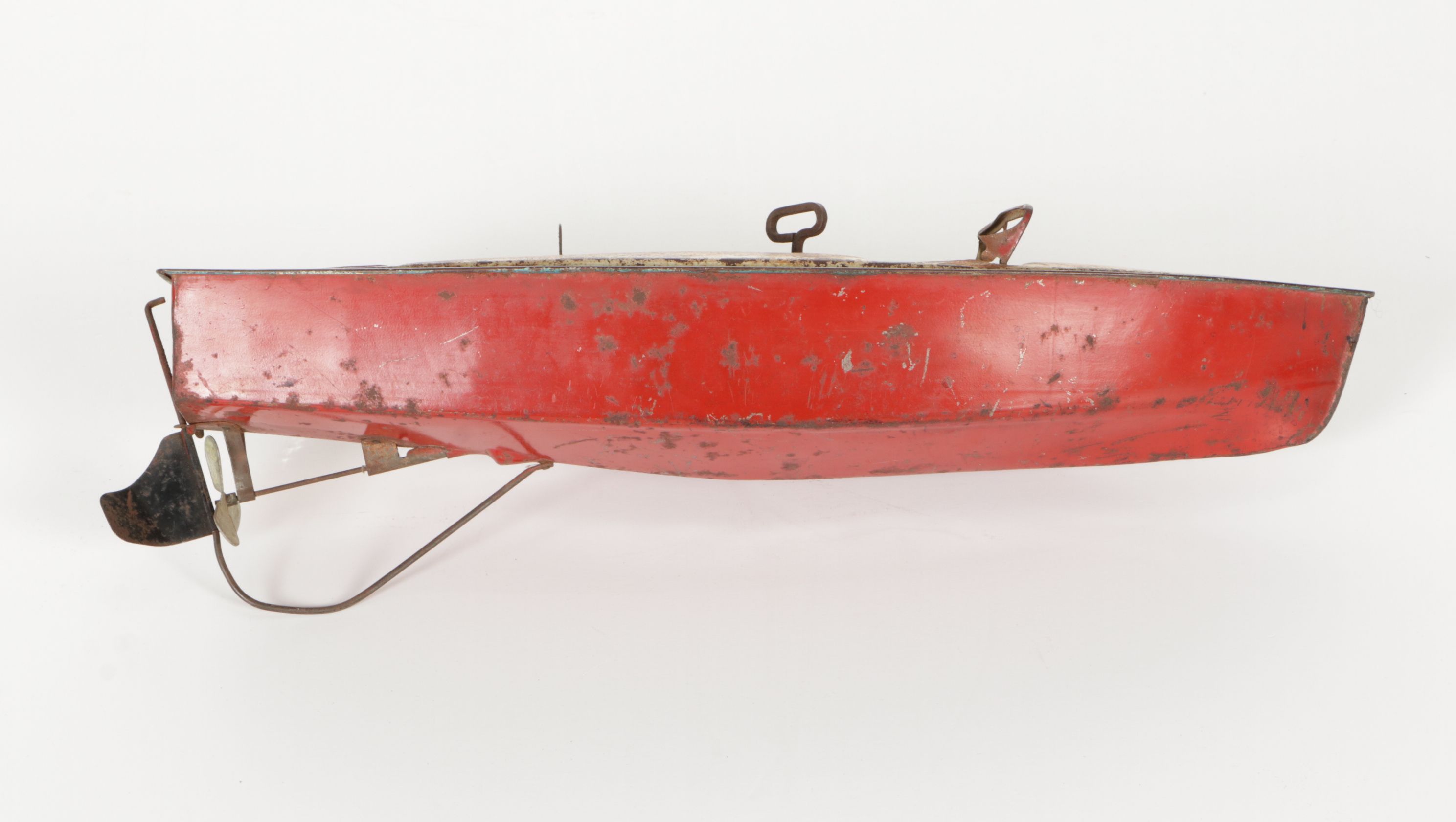 1930s-1940s Model Tin Wind-Up Speed Boat
