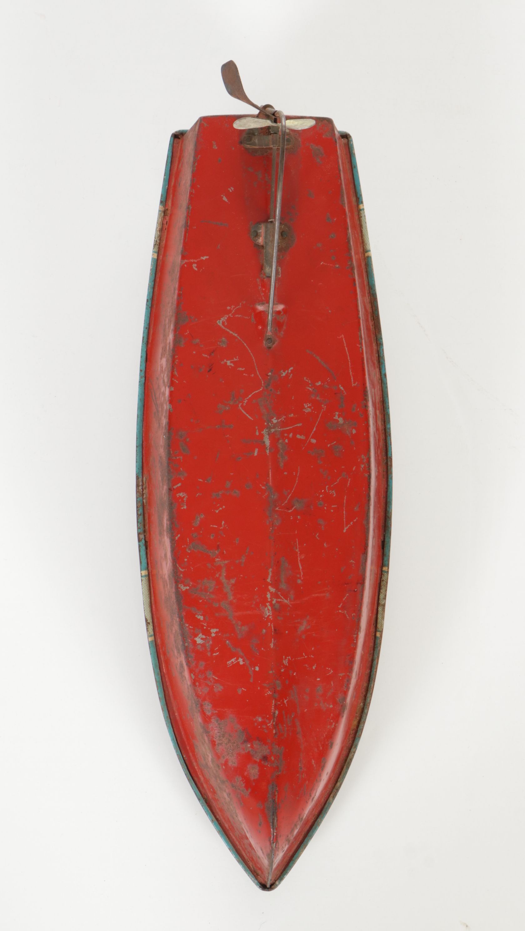 1930s-1940s Model Tin Wind-Up Speed Boat
