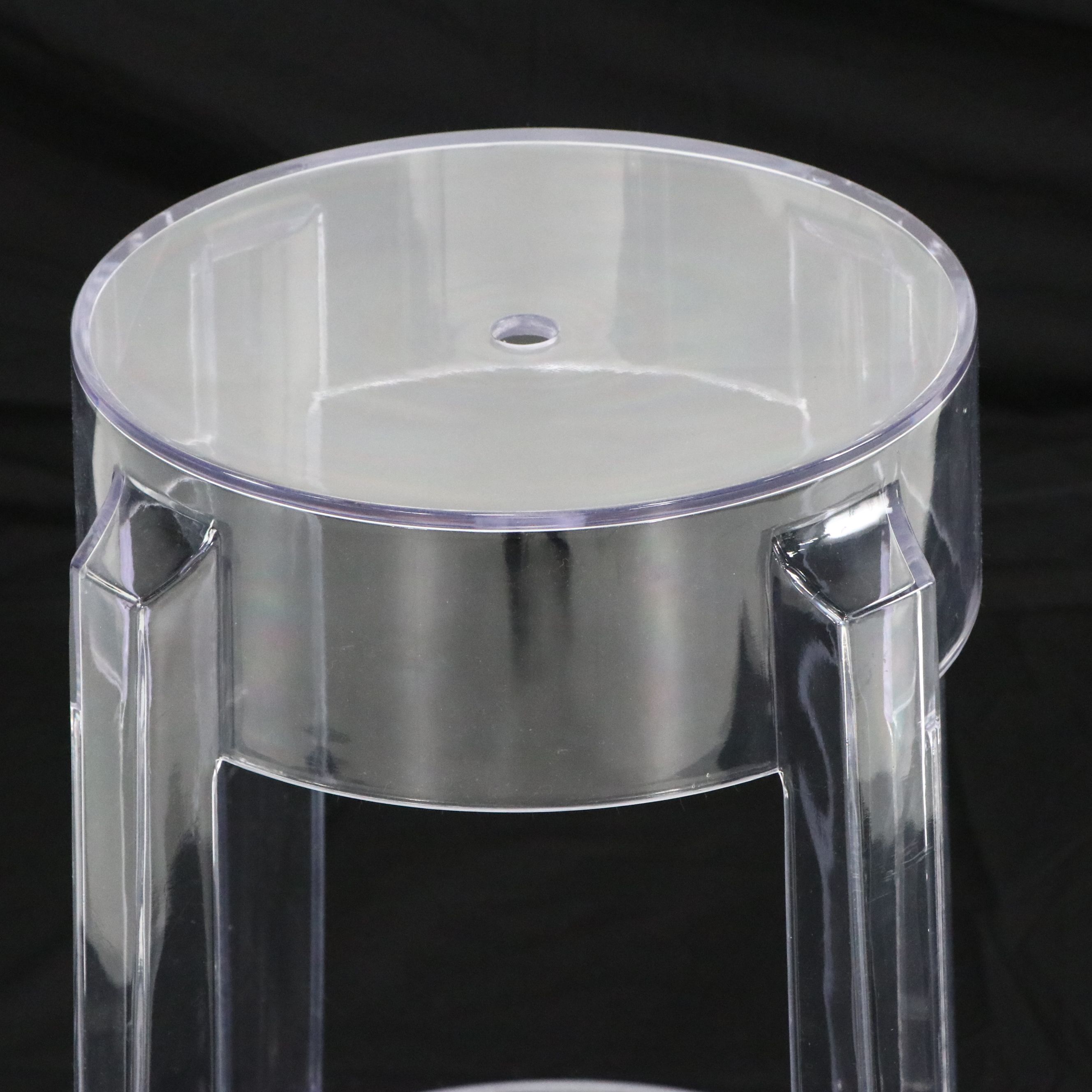 Pair of "Charles Ghost" Style Clear Acrylic Barstools