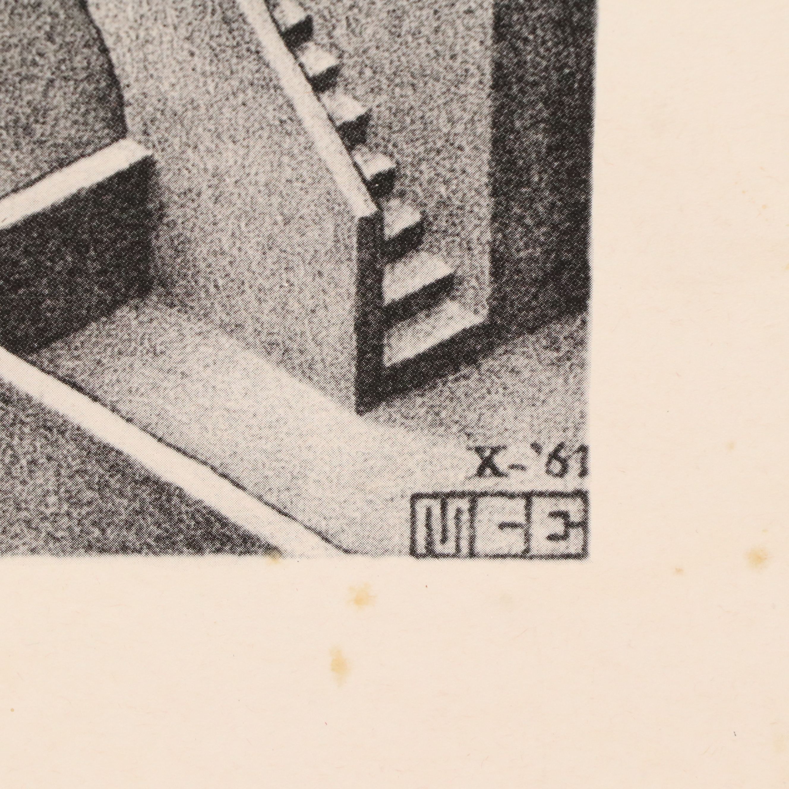 After M. C. Escher Offset Lithograph "Waterfall," Late 20th Century