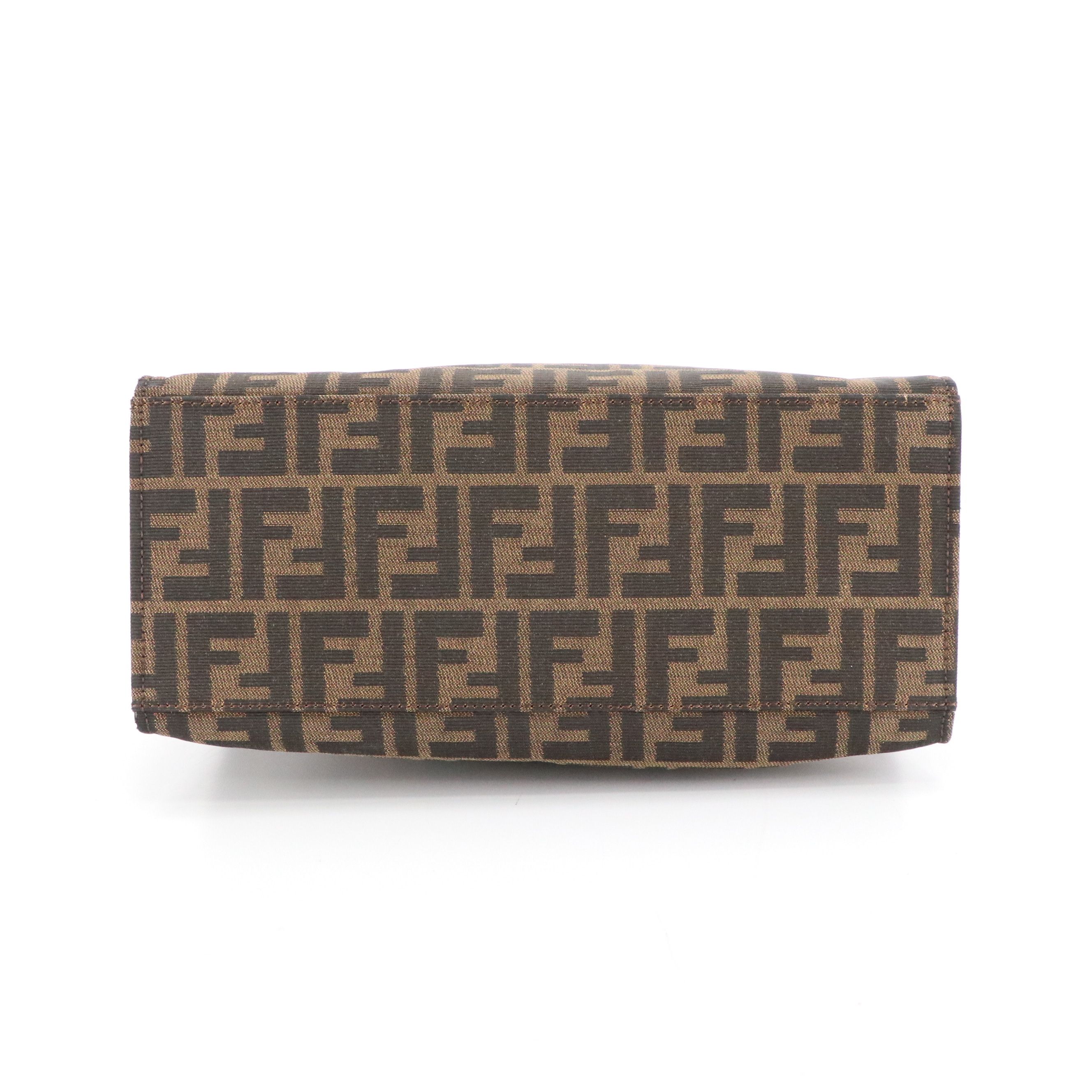 Fendi Tobacco FF Zucca Jacquard Canvas and Leather Tote Bag