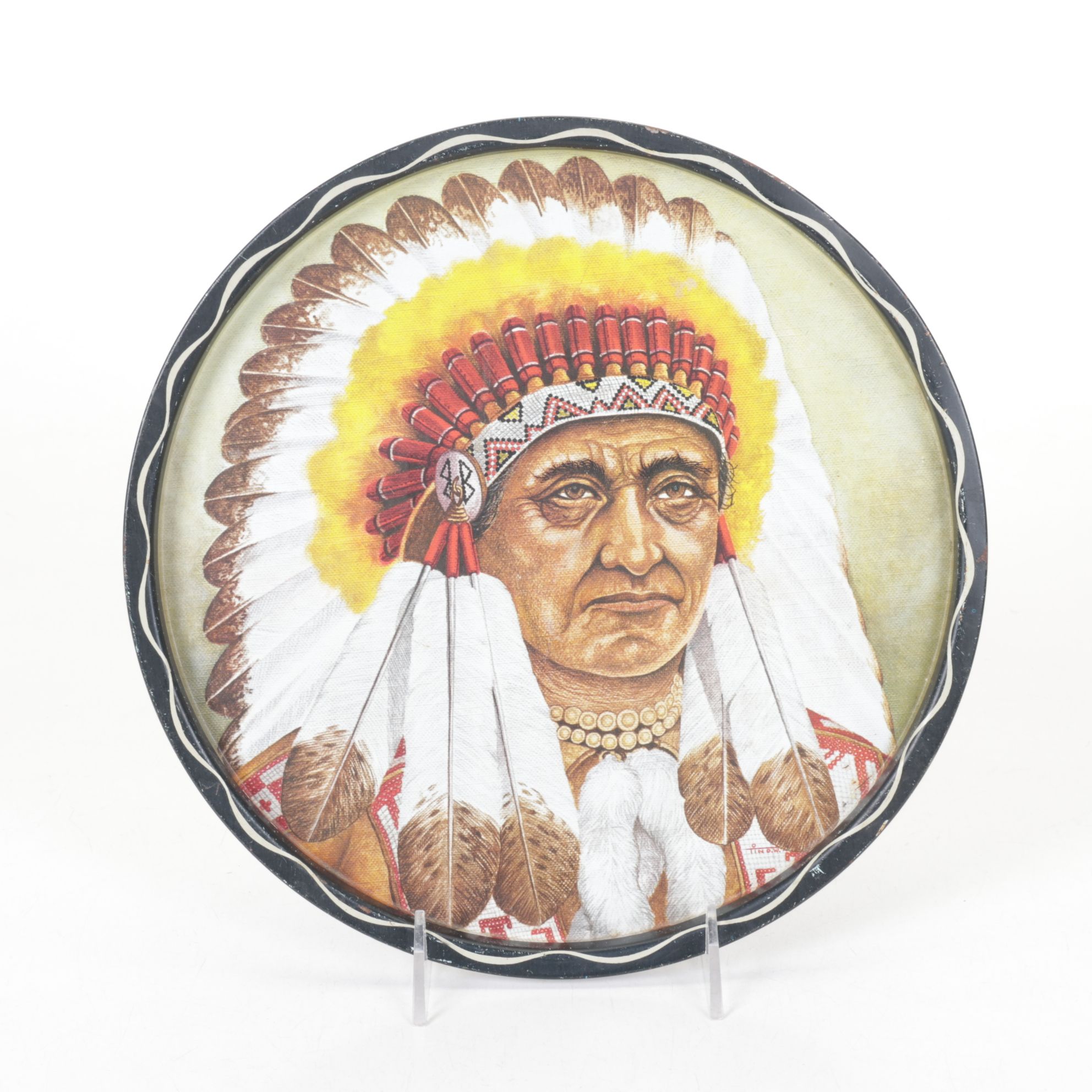 Mexican Leather Wrapped Terracotta Hanging Pots with Buffalo and Chief Trays