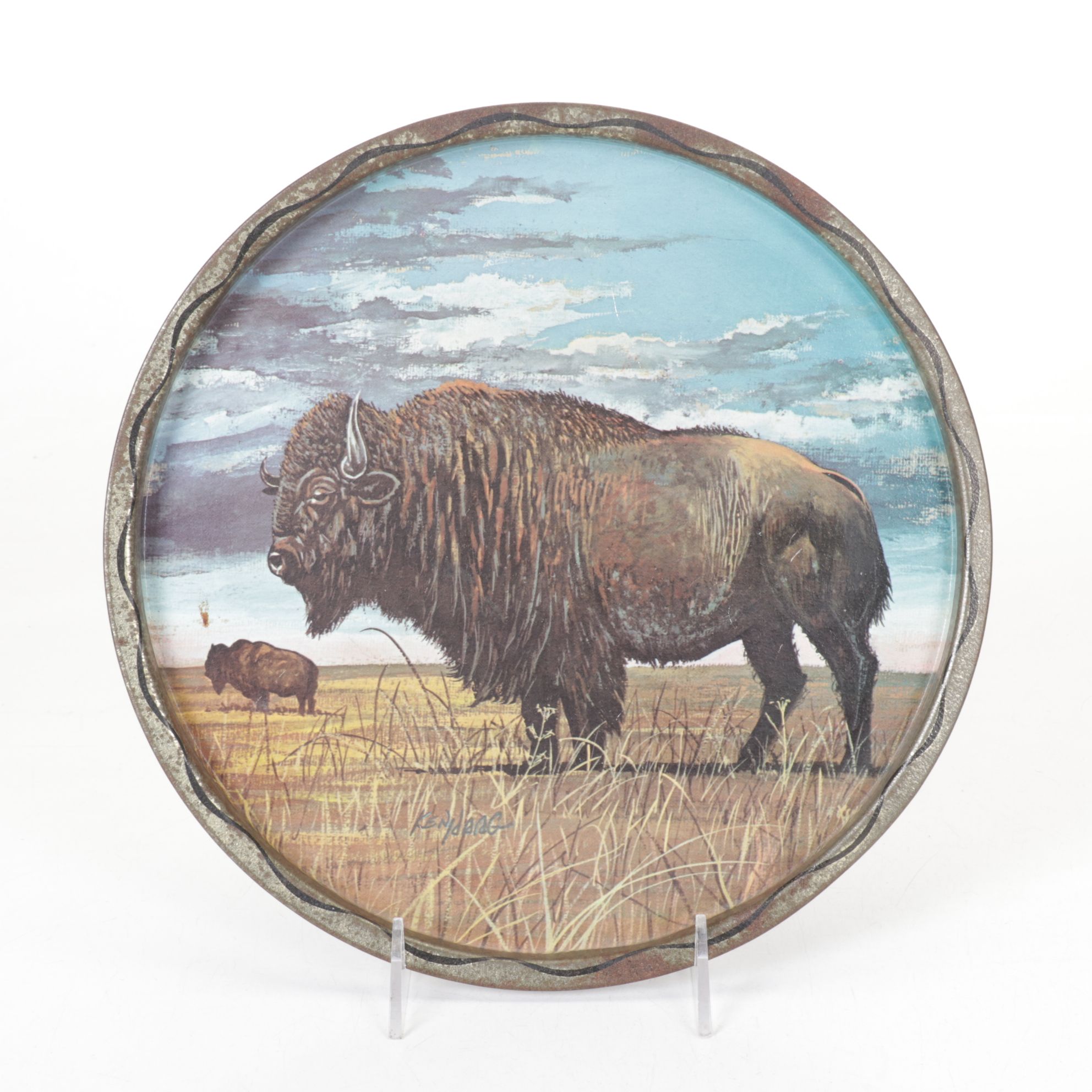 Mexican Leather Wrapped Terracotta Hanging Pots with Buffalo and Chief Trays