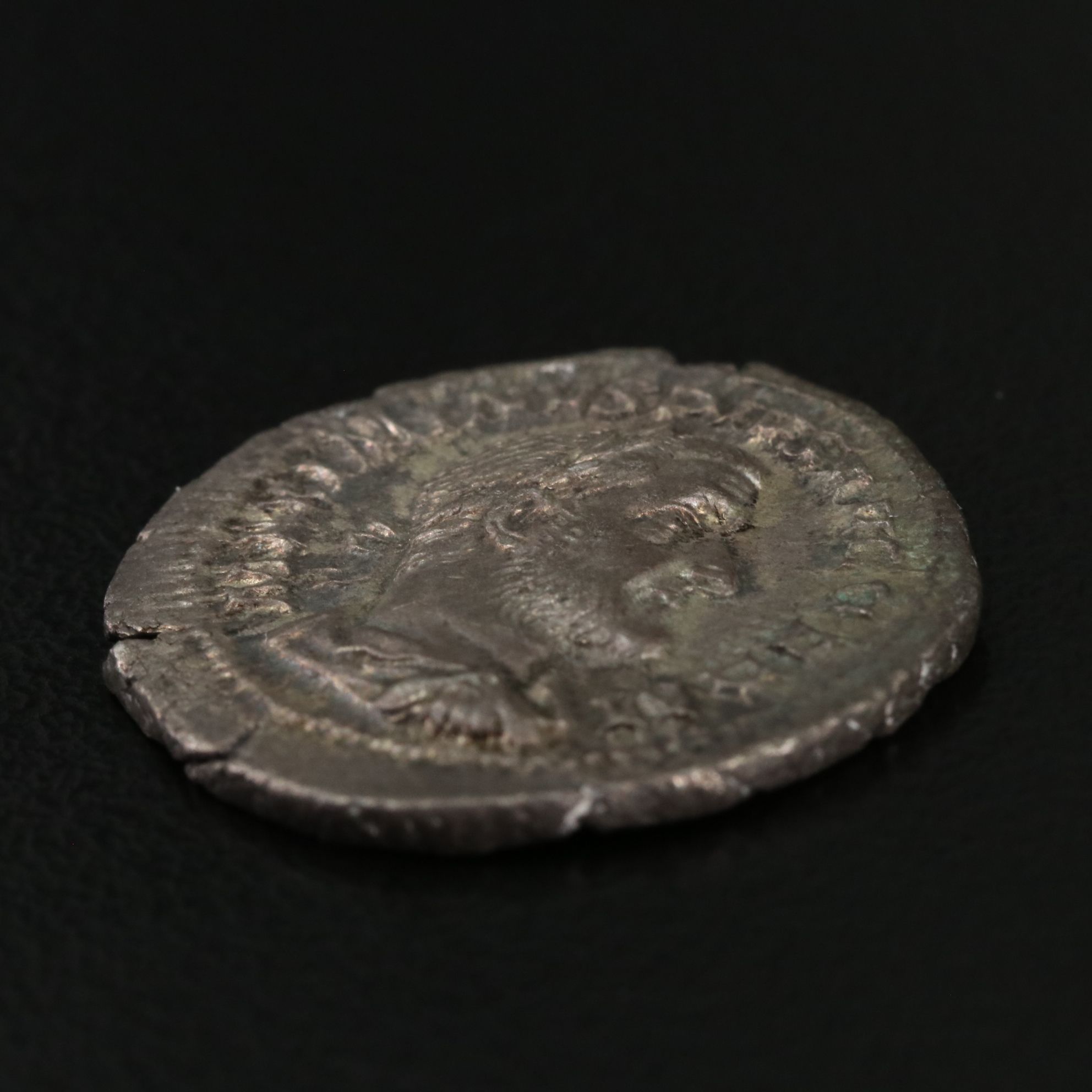 Ancient Roman Imperial AR Denarius Coin of Maximinus I, ca. 235 A.D.