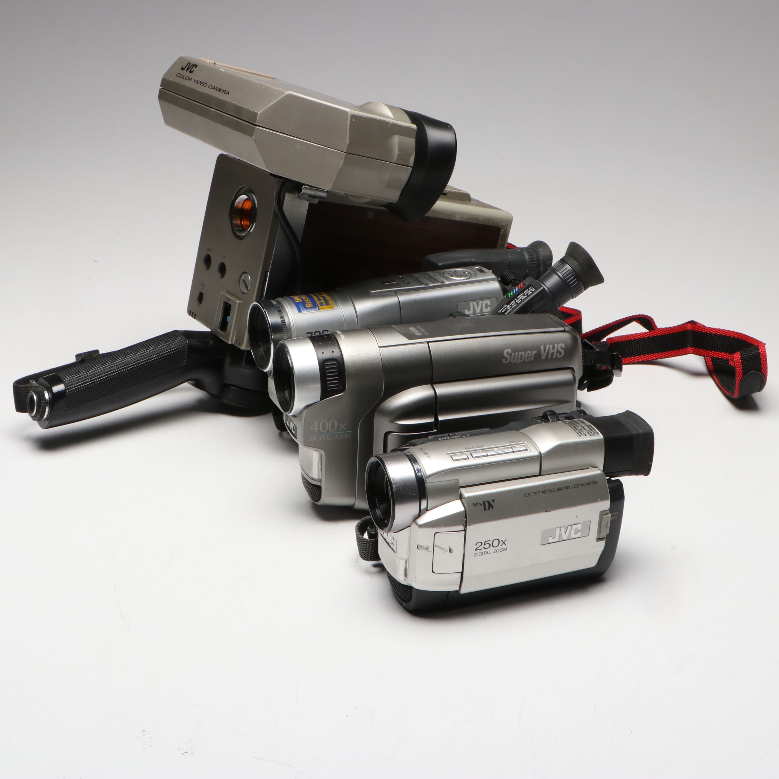 JVC Color Video Camera CV-F503 with Camcorders, Late 20th C.