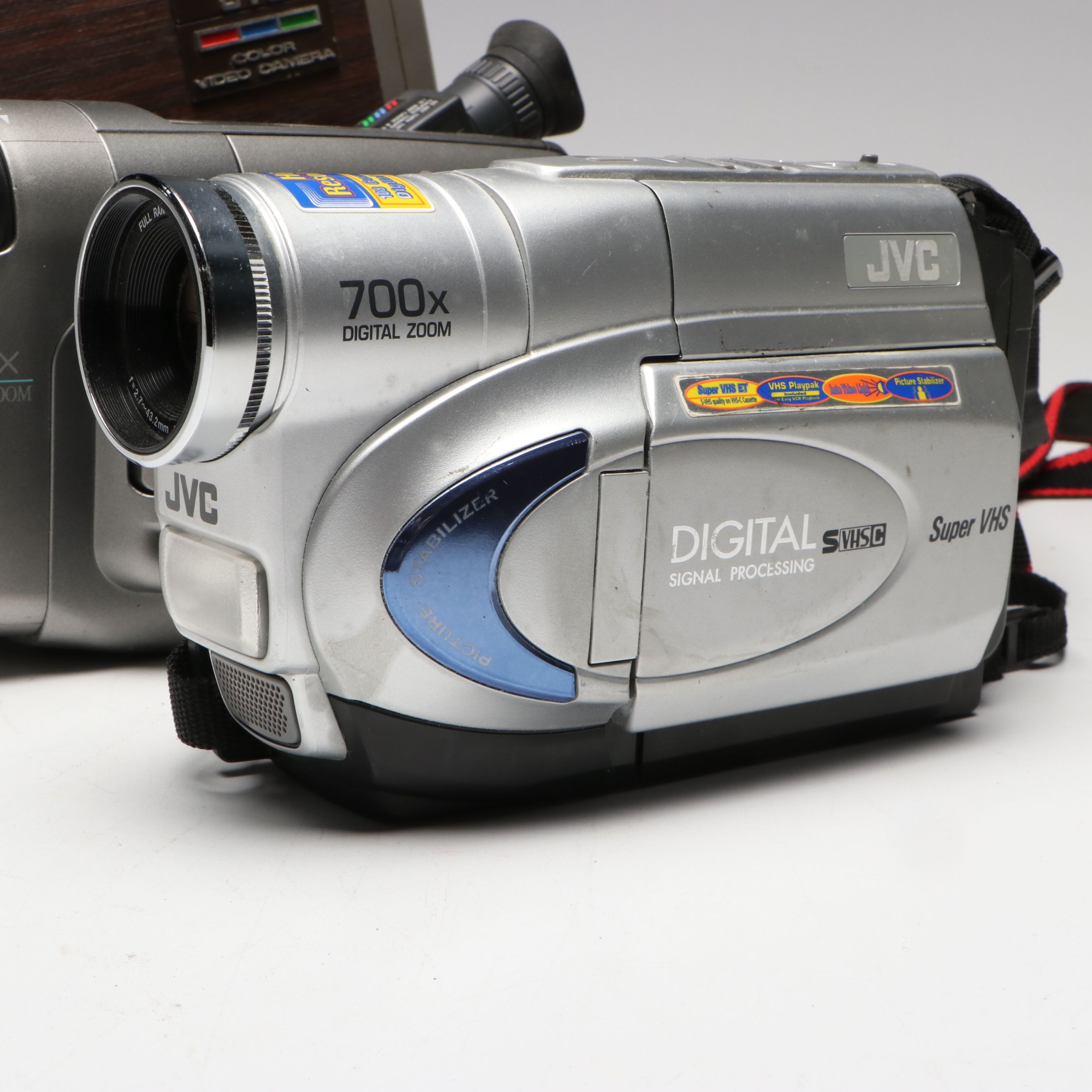 JVC Color Video Camera CV-F503 with Camcorders, Late 20th C.