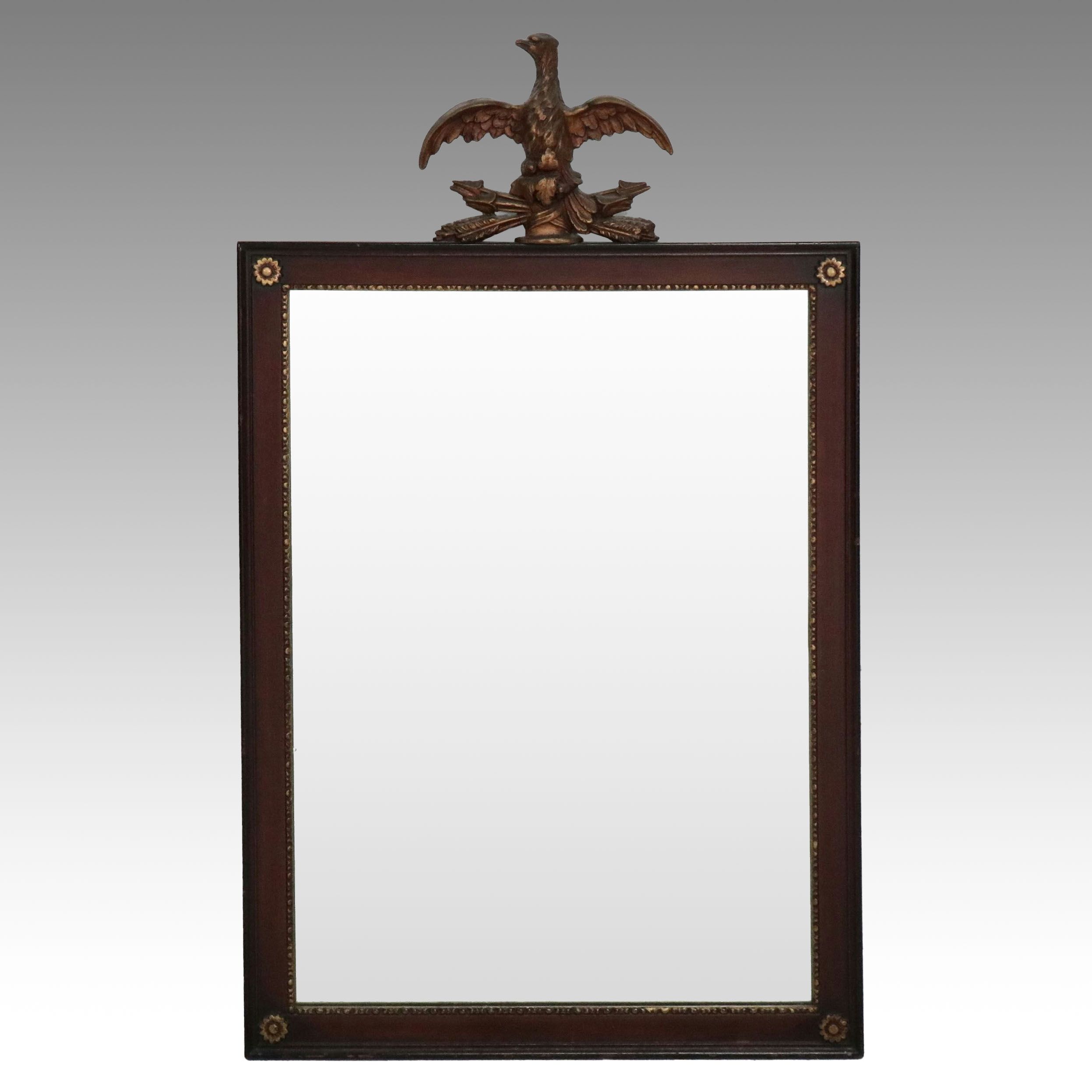 Federal Style Wall Mirror with Eagle Finial, 20th Century
