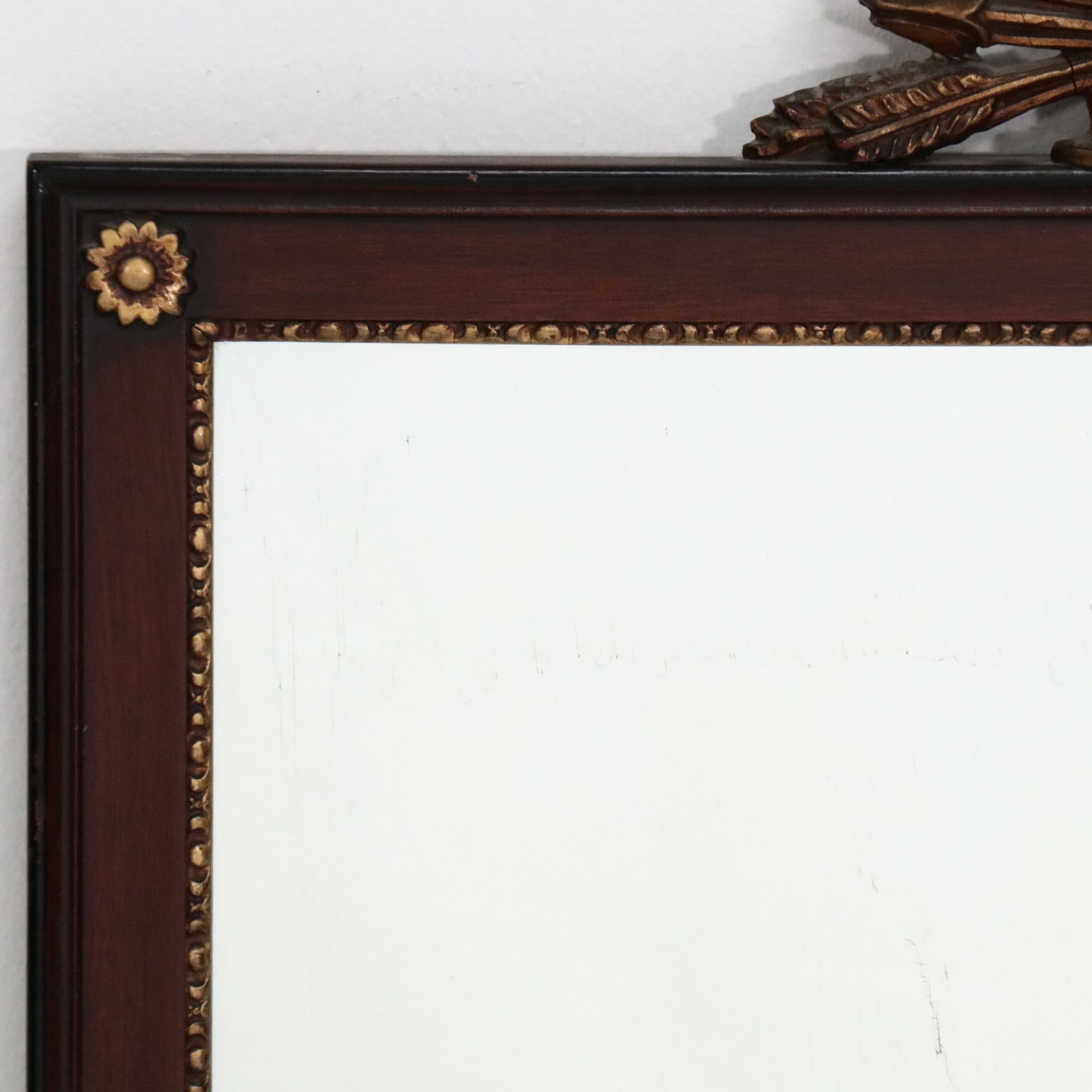 Federal Style Wall Mirror with Eagle Finial, 20th Century