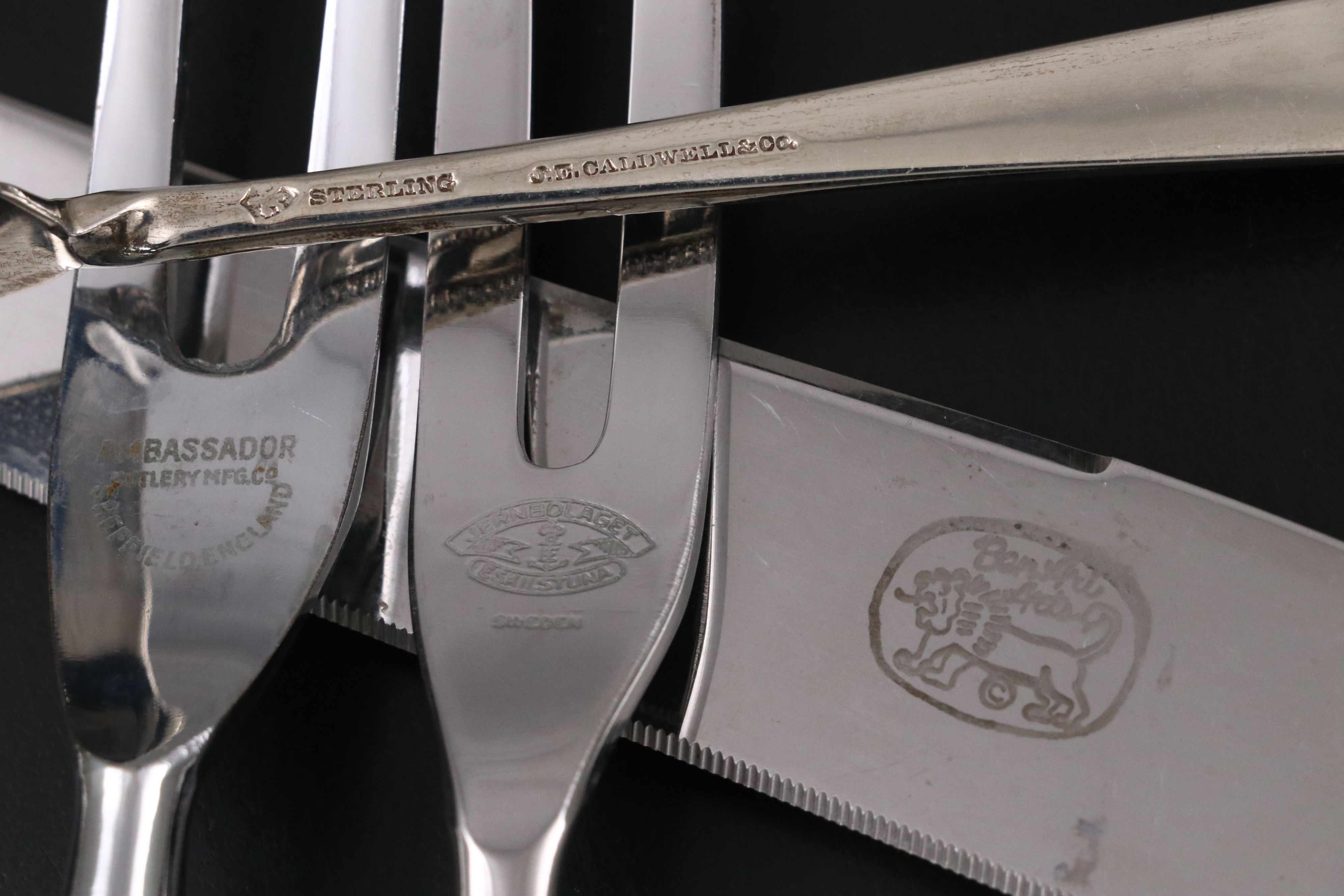 Manchester Sterling Silver "Southern Rose" with Other Silver Flatware