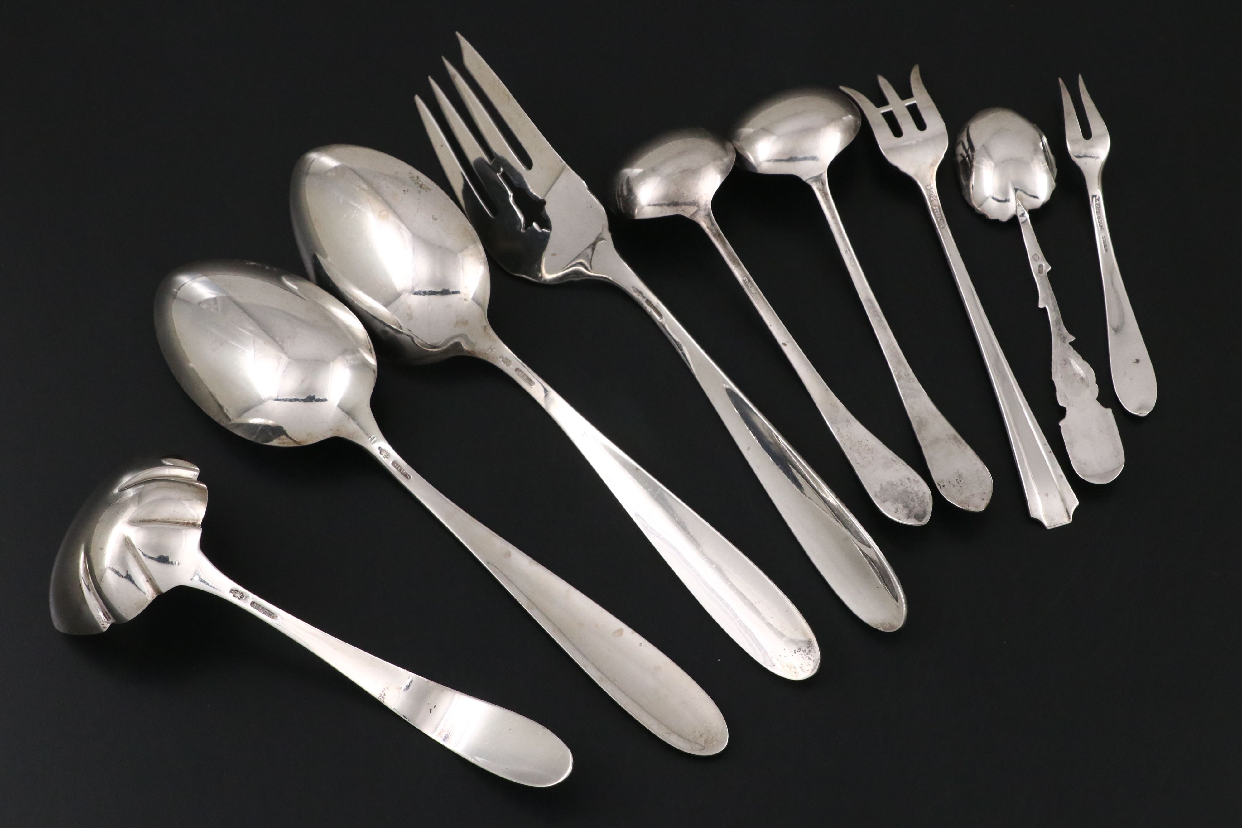Manchester Sterling Silver "Southern Rose" with Other Silver Flatware