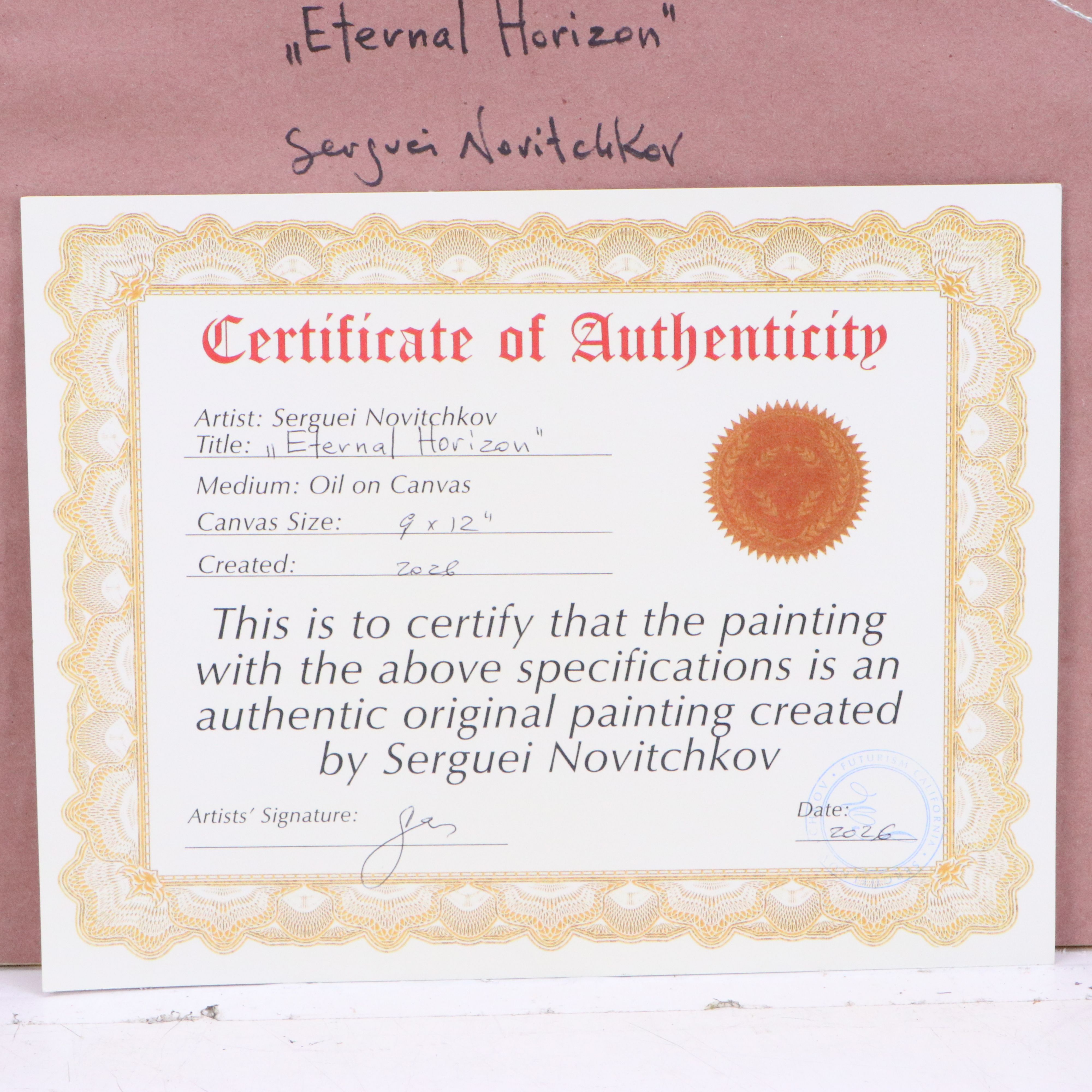 Serguei Novitchkov Oil Painting "Eternal Horizon," 2026