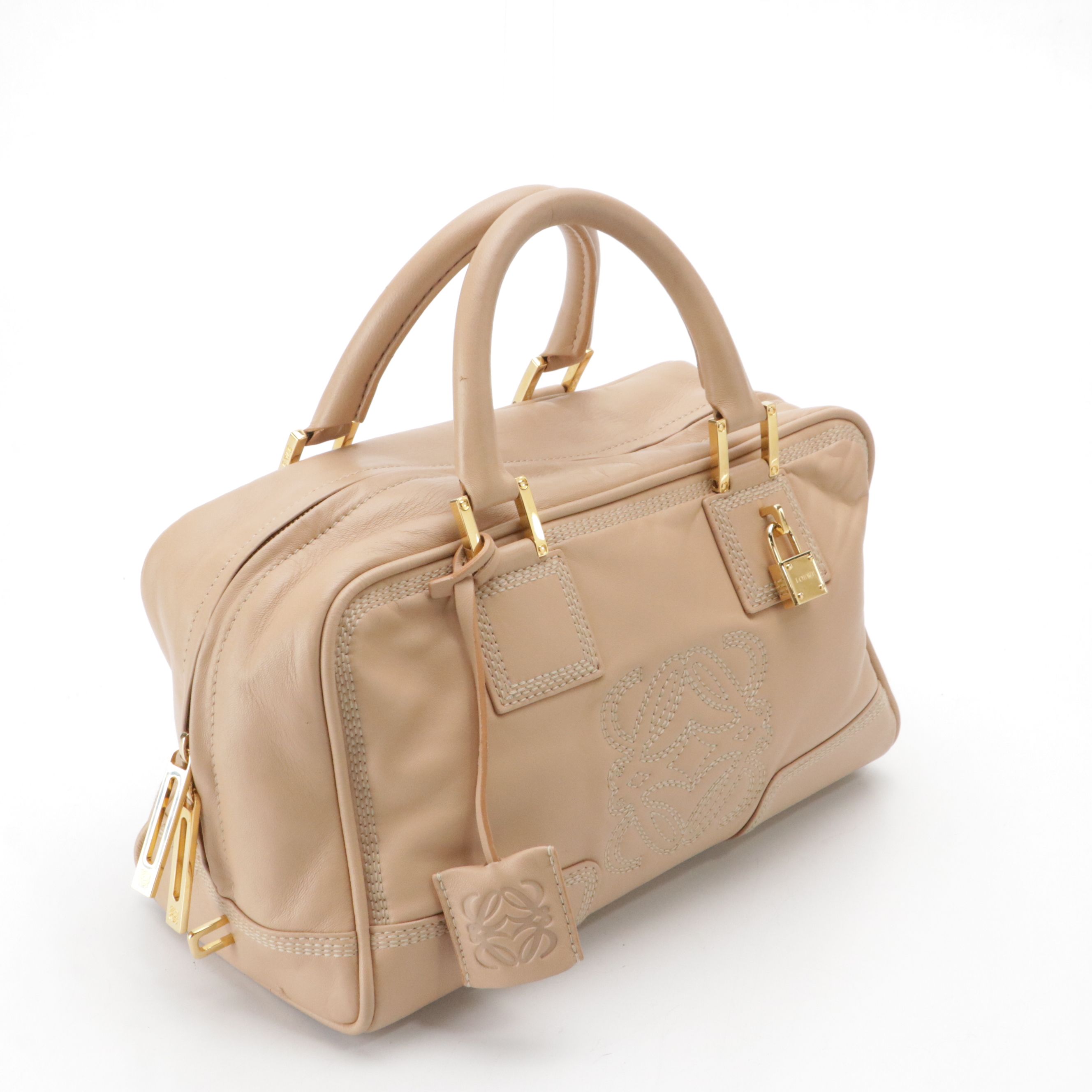 Loewe Nude Nappa Calfskin Leather Amazona 28 Handbag