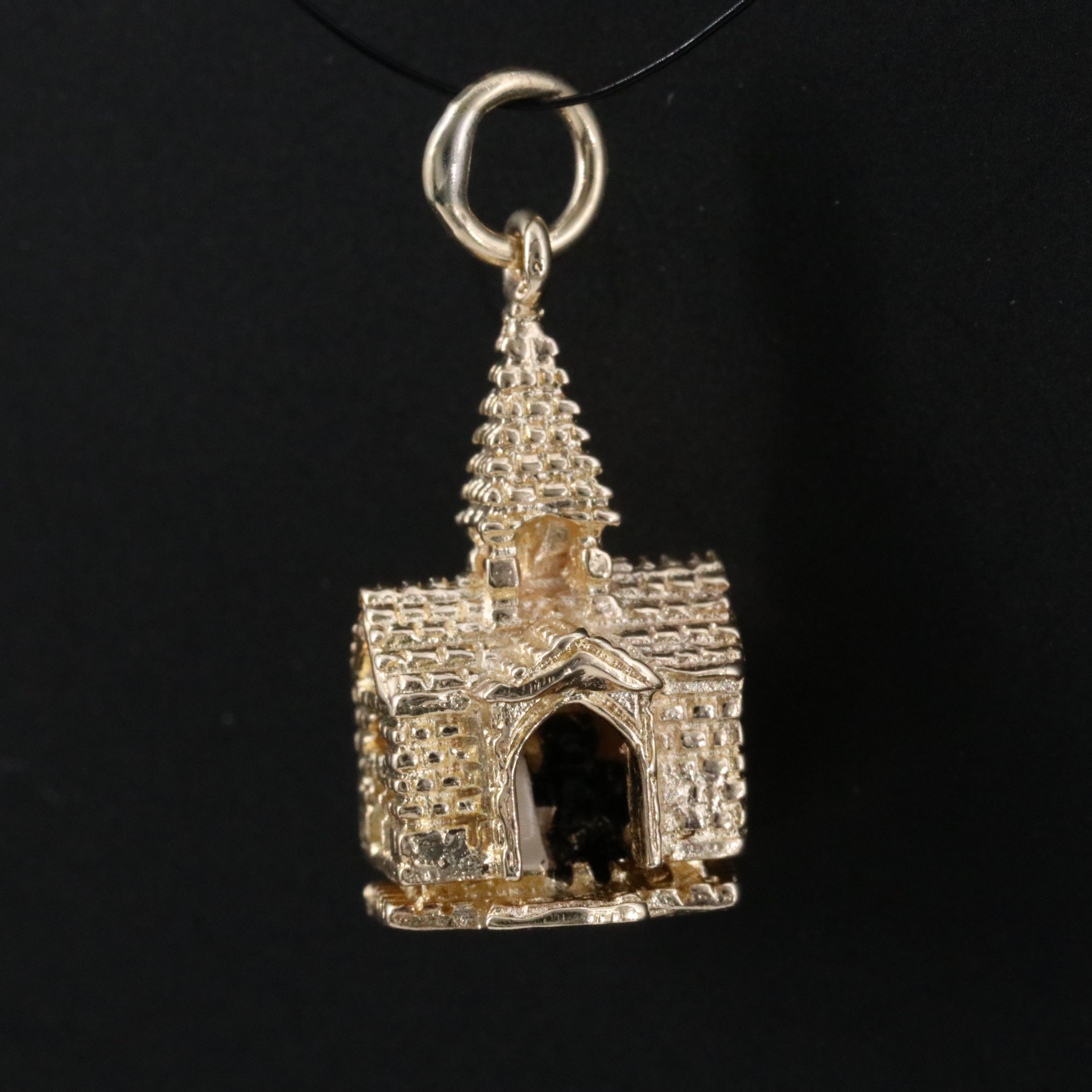 10K Articulated Wedding Chapel Pendant