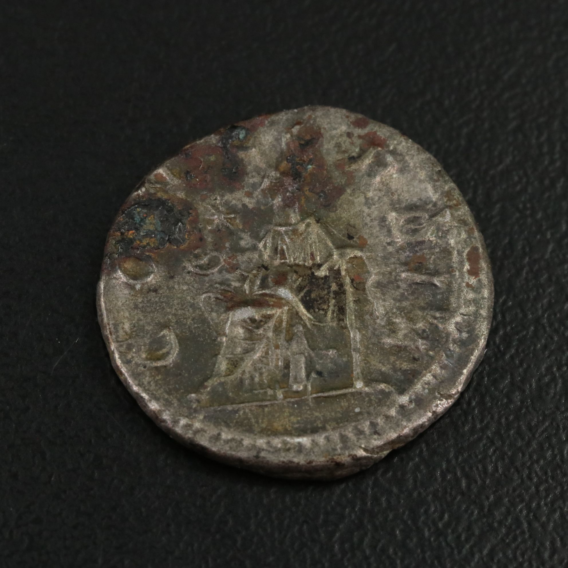 Ancient Roman Imperial AR Denarius Coin of Julia Paula, ca. 220 A.D.