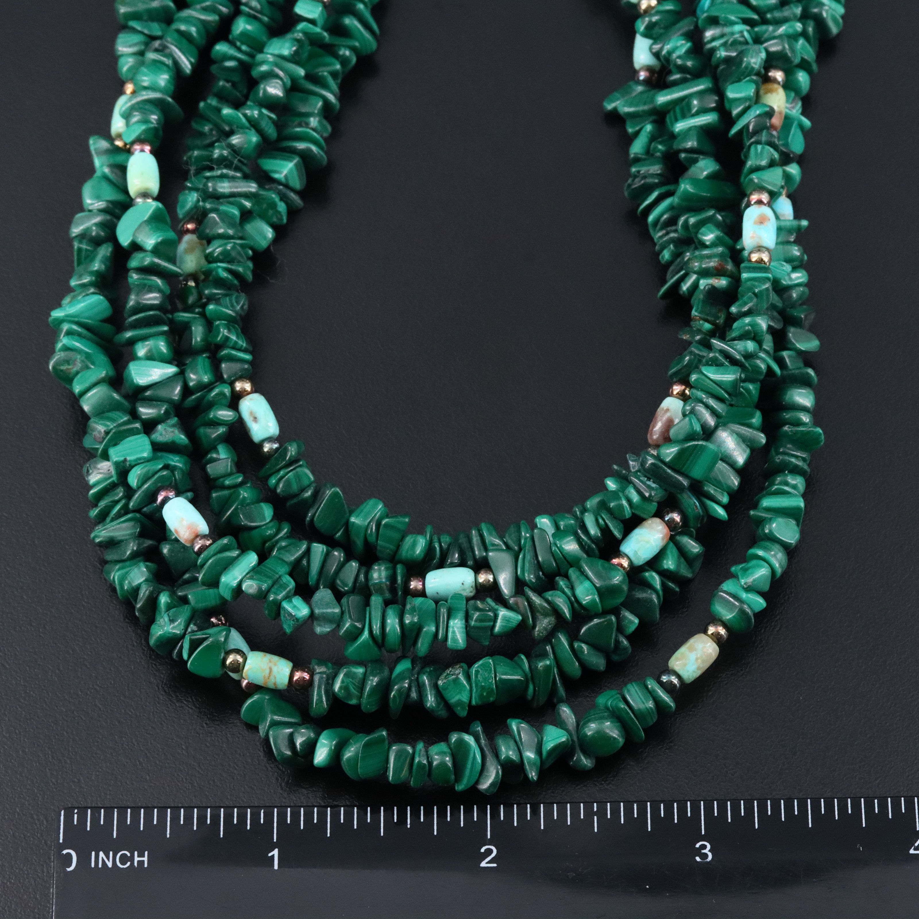 Desert Rose Trading Sterling Malachite and Turquoise Jewelry Set