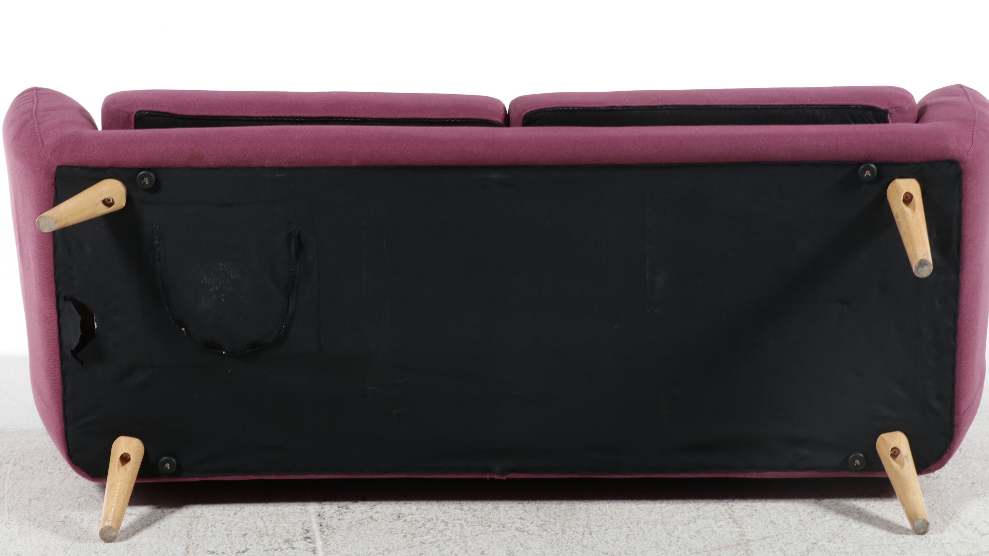 Mid Century Modern Style Upholstered Loveseat